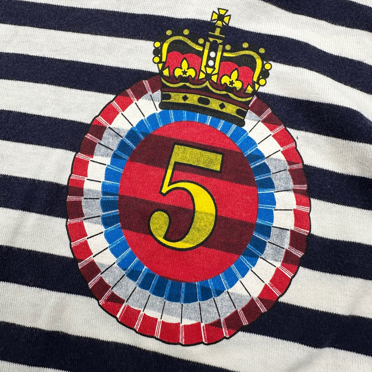 COMME des GARCONS COMME des GARCONS(コムデギャルソンコムデギャルソン) 2007AW Numbered Print Striped L/S T-Shirt ナンバリング プリント 長袖 ボーダー Tシャツ RT-T006 SS ホワイト×ネイビー AD207
