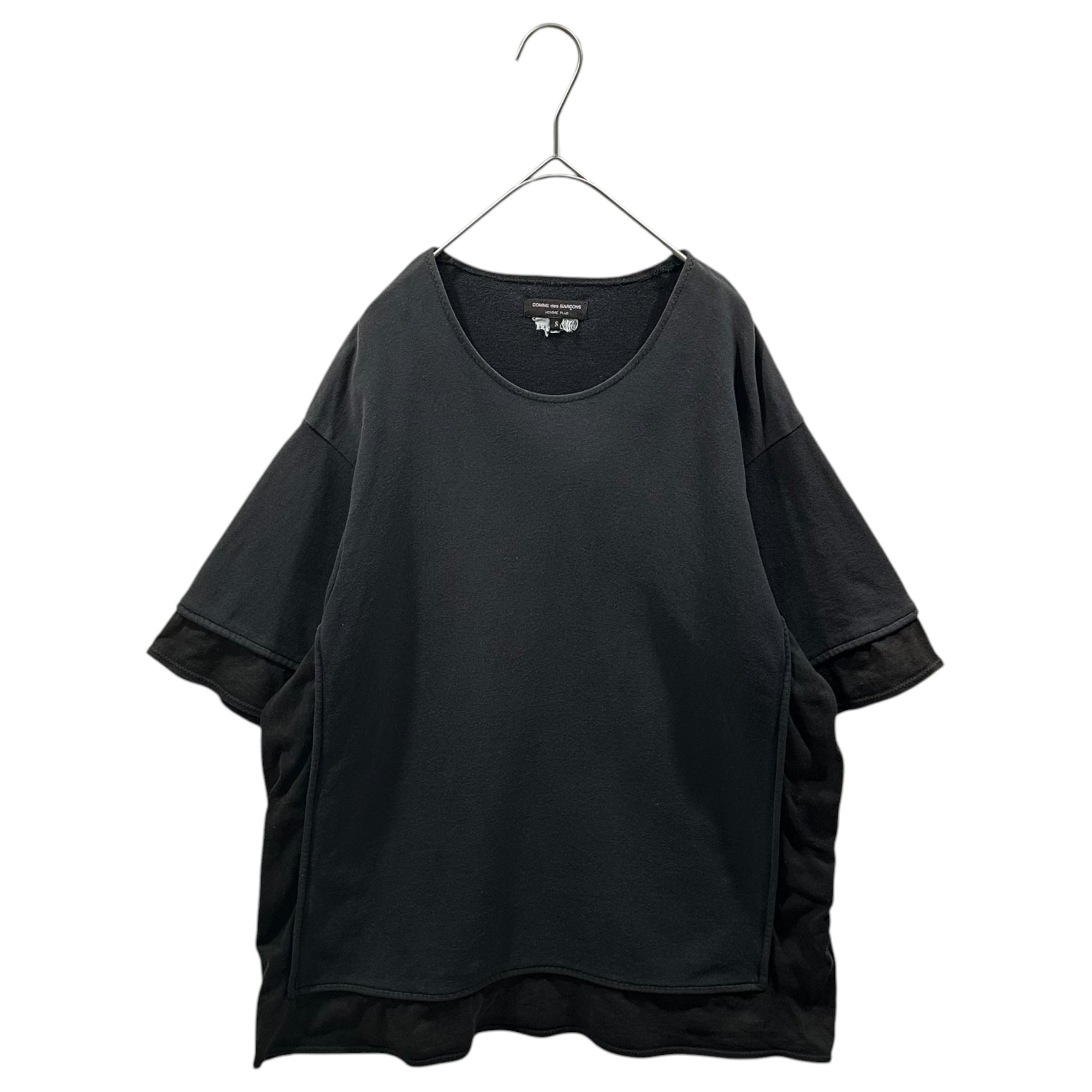 COMME des GARCONS HOMME PLUS(コムデギャルソンオムプリュス) 17SS "THE KING IS NAKED" Layered Reconstructed T-Shirt 裸の王様 レイヤード 再構築 半袖 Tシャツ PS-T009 S ブラック AD2016