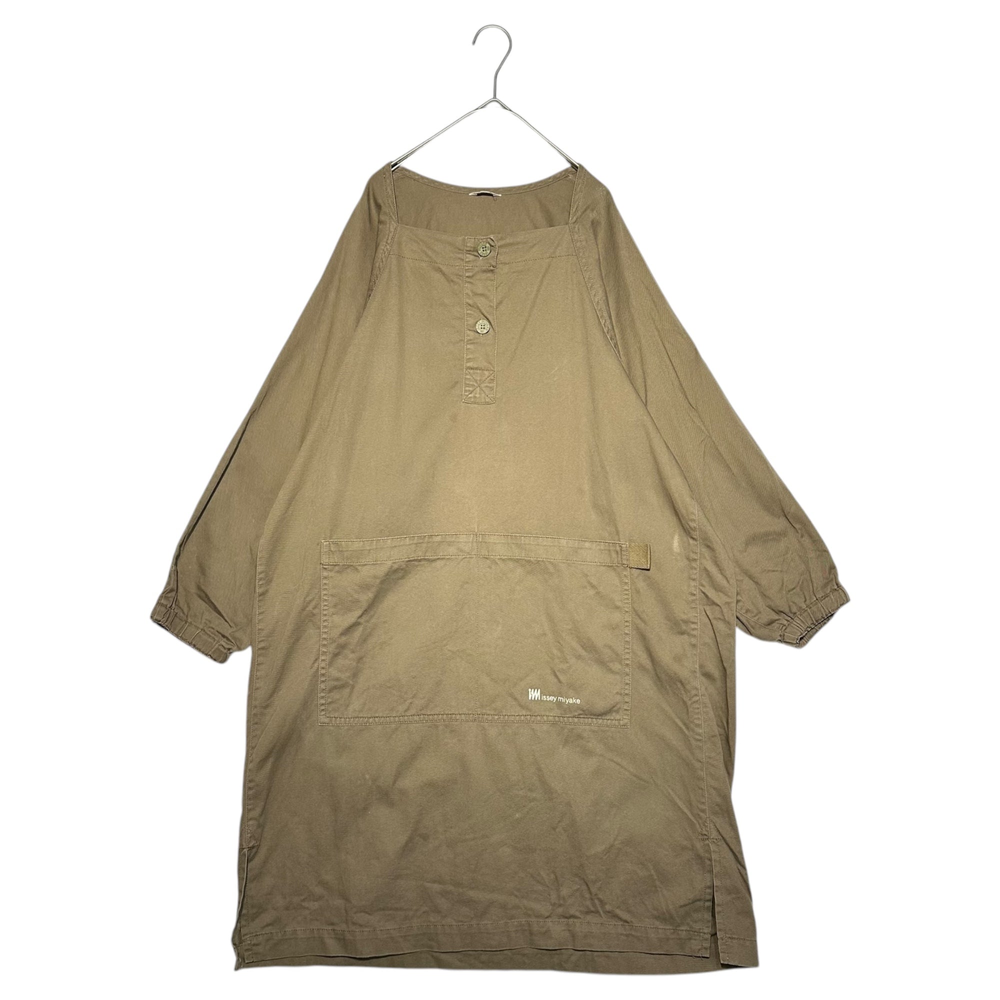 IM ISSEY MIYAKE(アイム イッセイミヤケ) 90's vintage apron long cut and sew 90年代 ヴィンテージ エプロン ロング カットソー M~L ブラウン