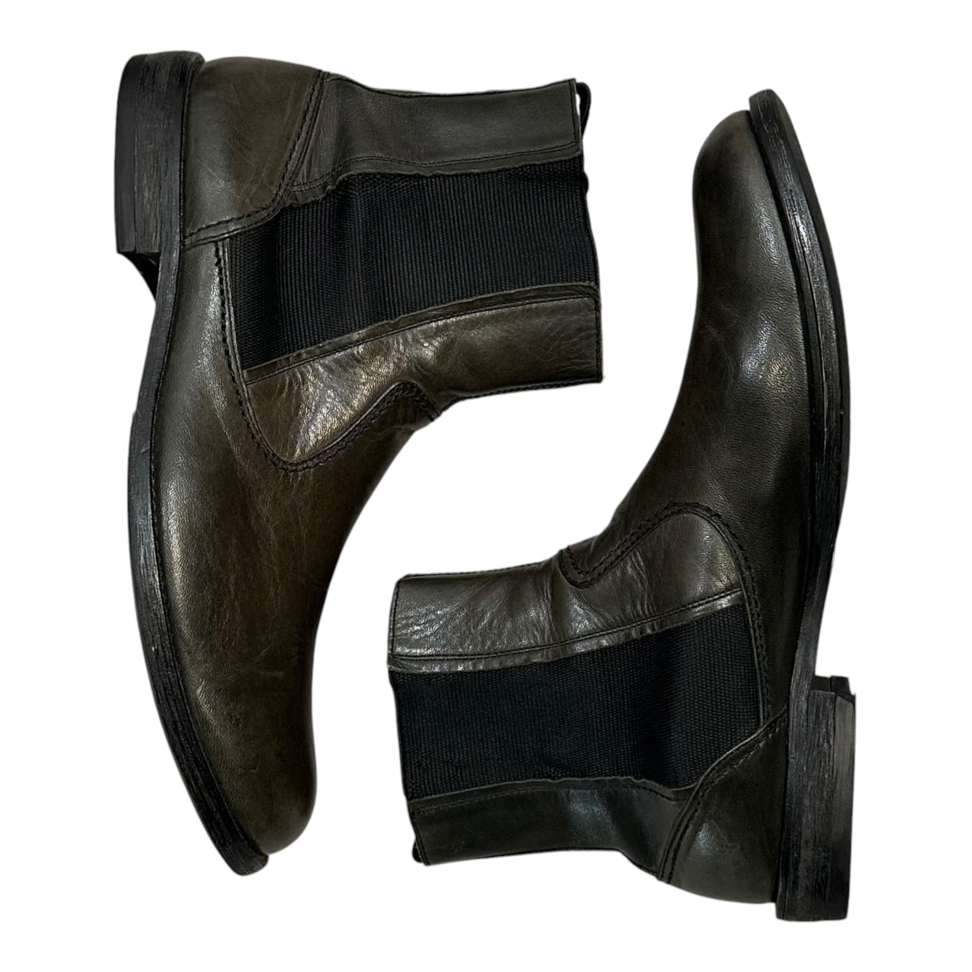 YOHJI YAMAMOTO POUR HOMME(ヨウジヤマモトプールオム) Vintage-Style Side-Gore Boots ヴィンテージ加工 サイドゴア ブーツ HP-E02-751 27cm フェードブラック