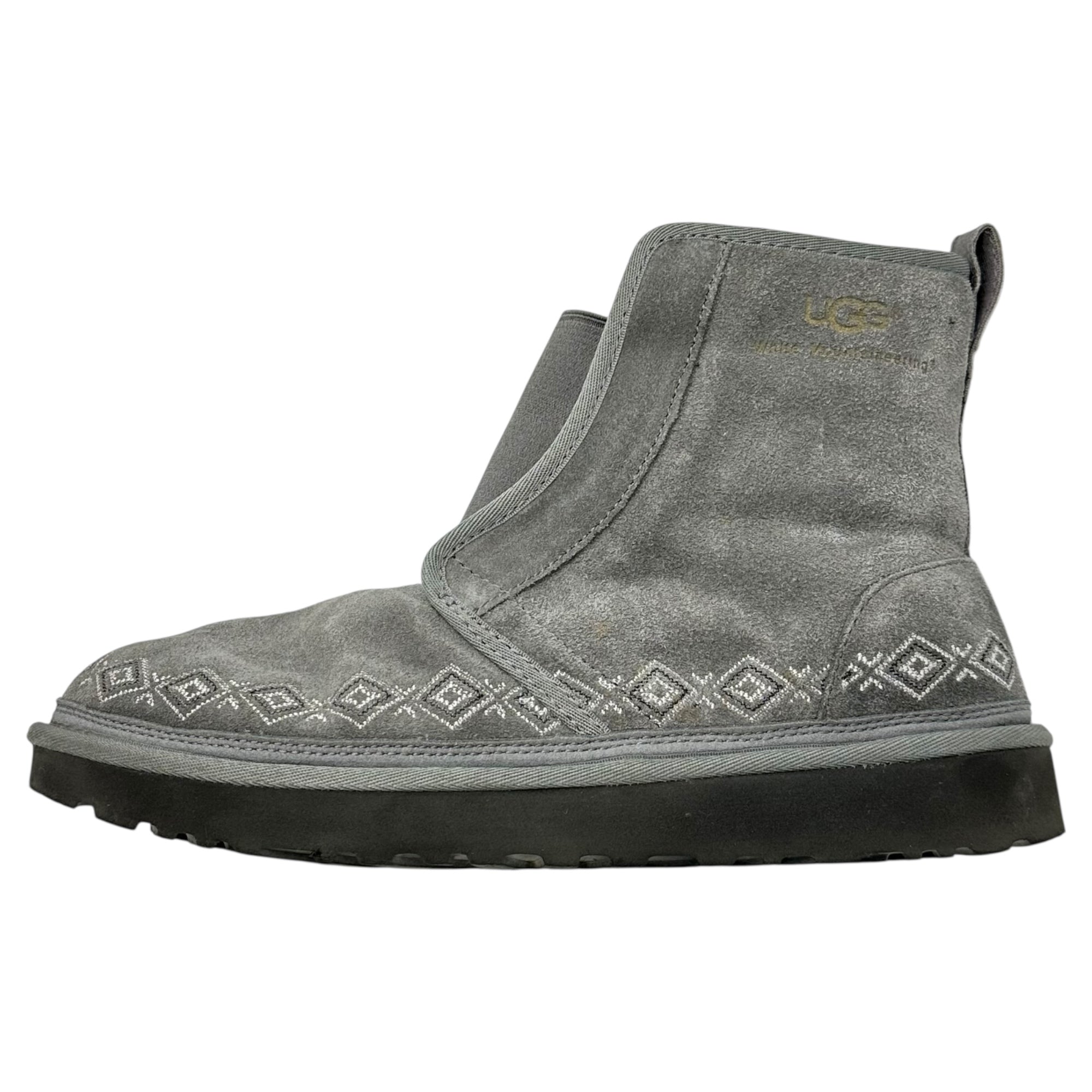 UGG(アグ) CLASSIC SHORT SPARKLE ZIP ムートン ブーツ F27118G 27cm グレー