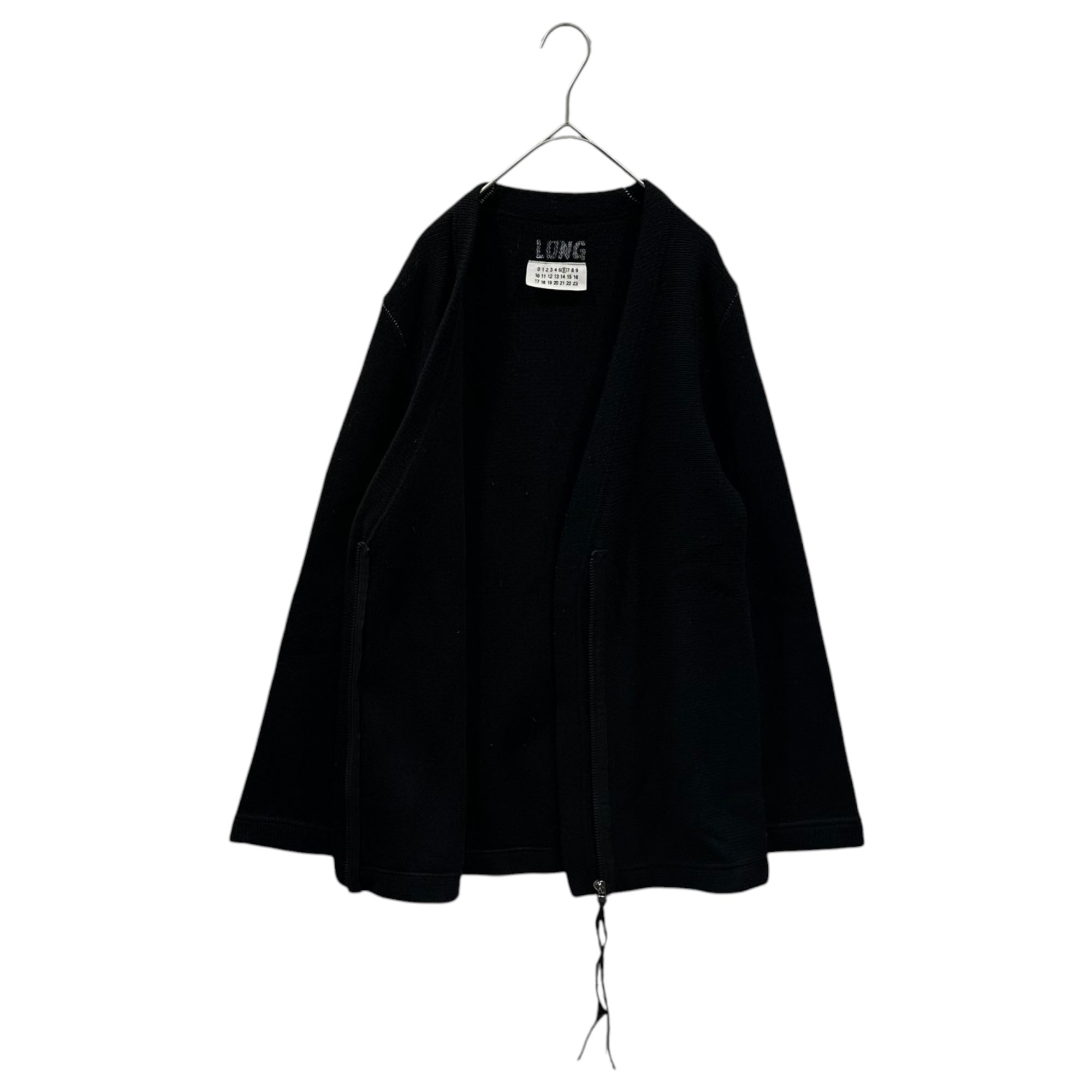 Maison Martin Margiela(メゾン マルタンマルジェラ) 90's ⑥ By Miss Deanna Zip Knit Cardigan ミスディアナ ジップ ニット カーディガン S LONG ブラック 90年代 本人期 アーカイブ 1997~1999年 6