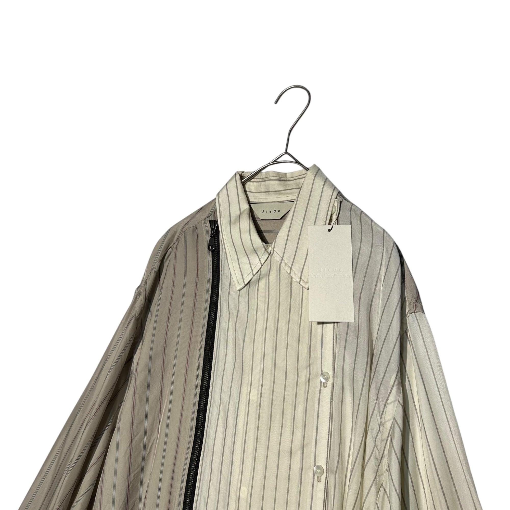 Jieda(ジエダ) 21SS 2WAY ZIP & BUTTON SHIRT JIE-21S-SH05 1(S) アイボリー×ベージュ