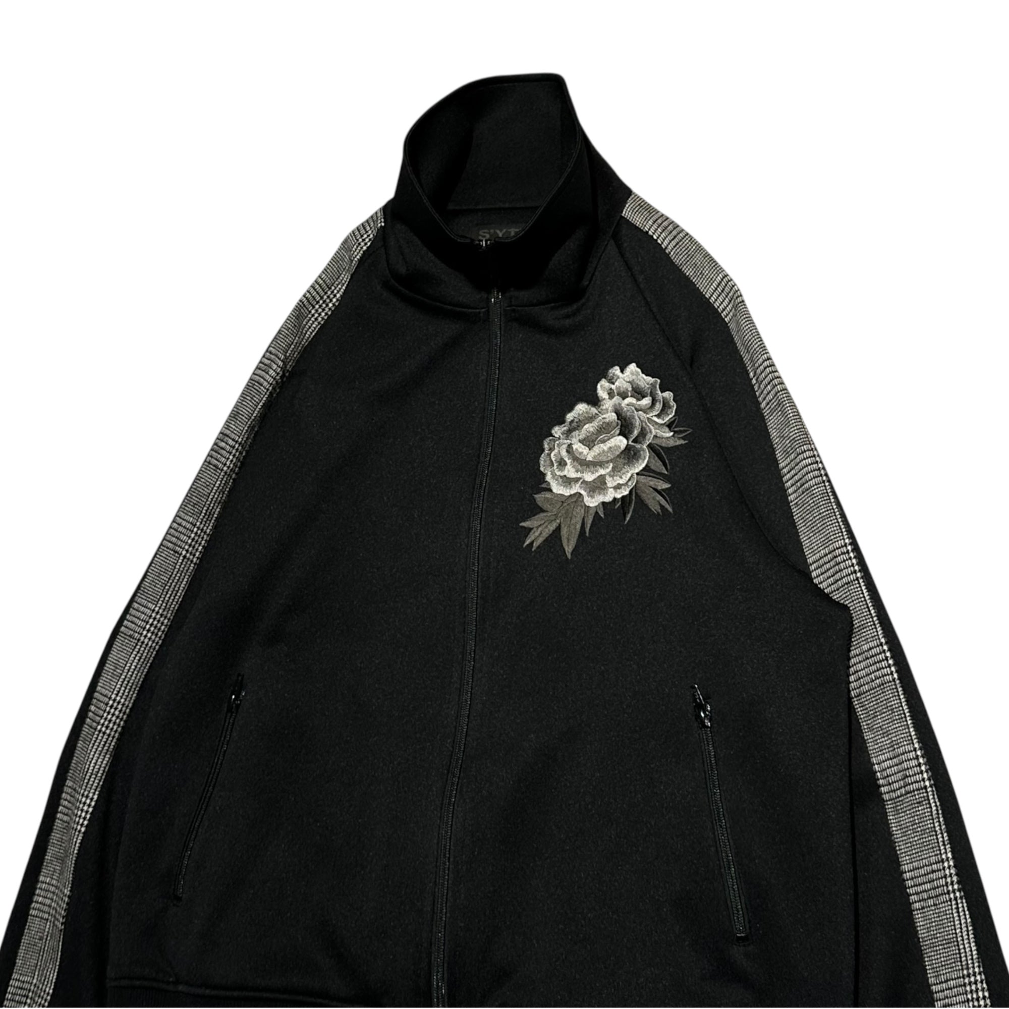 s'yte(サイト) 21AW Rose Embroidered Trucker Jacket 薔薇 刺繍 トラック ジャケット UM-Y77-903 3(M程度) ブラック ジャージ