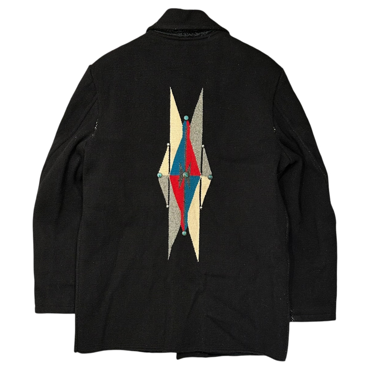 ORTEGA'S(オルテガ) 1990's Turquoise Studded Chimayo Jacket ターコイズ スタッズ チマヨ ジャケット 40 ブラック 90年代 ウール コート