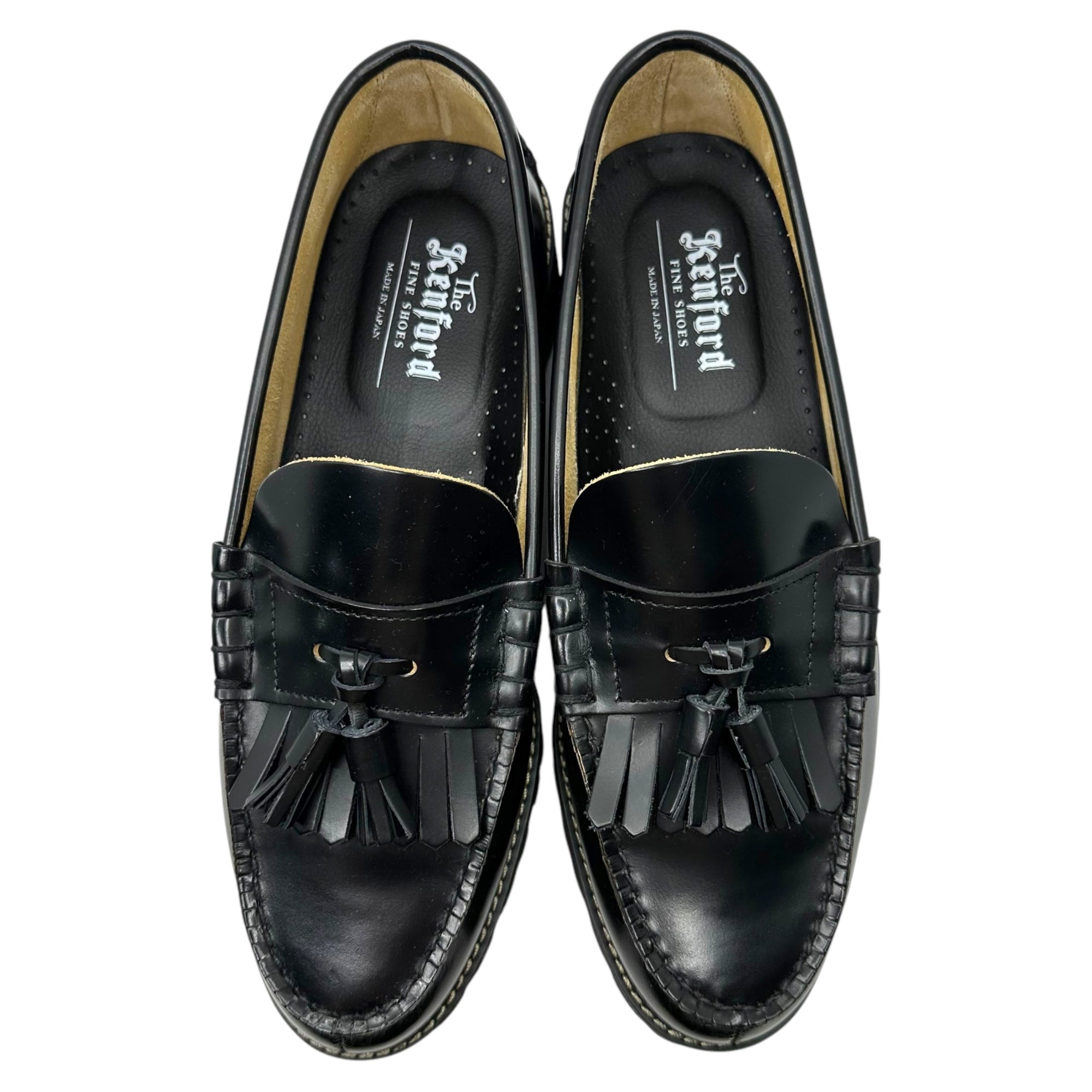 The Kenford Fineshoes(ケンフォードファインシューズ) TANK SOLE QUILT TASSEL LOAFERS タンク ソール キルト タッセル ローファー 26cm ブラック レザー シューズ