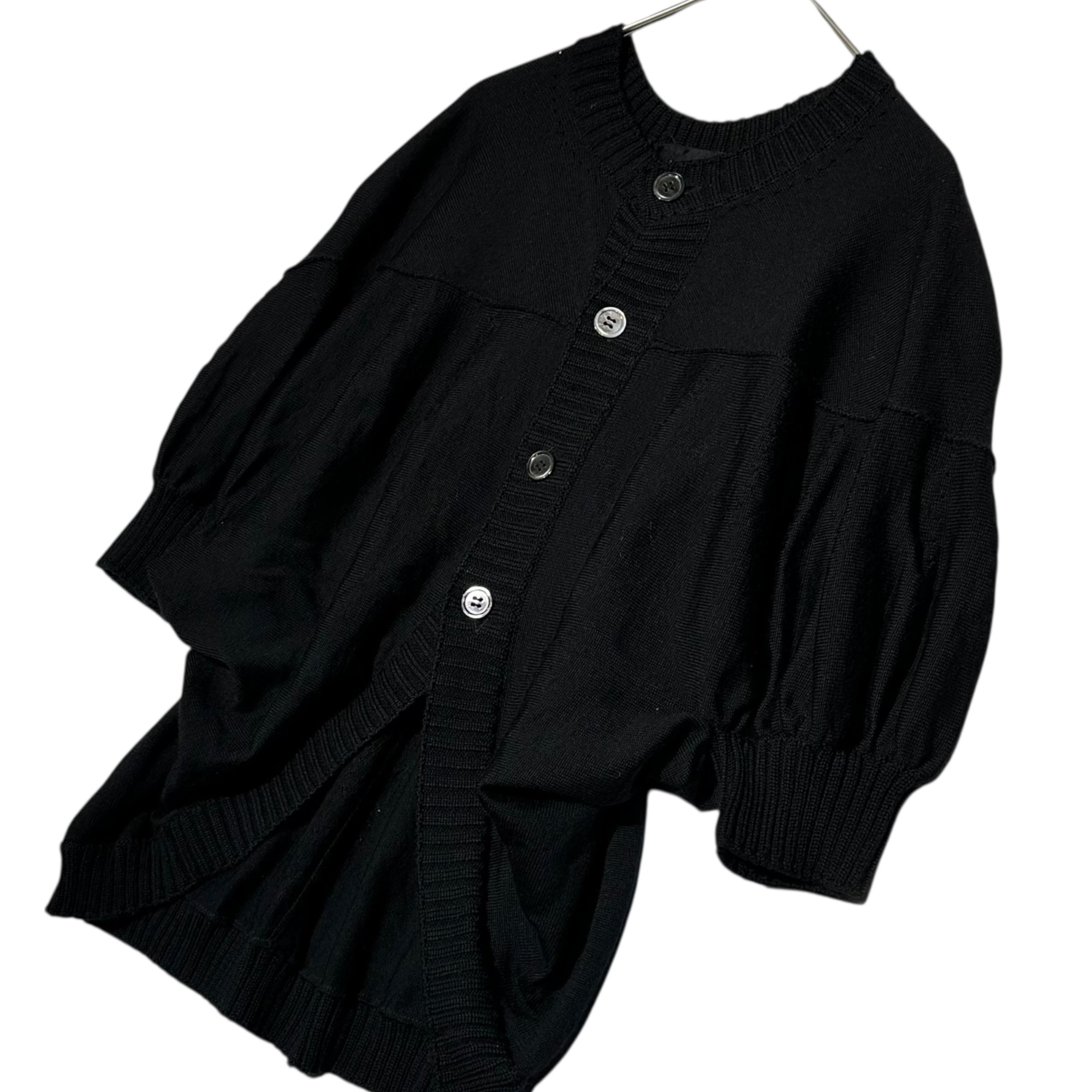 tricot COMME des GARCONS(トリココムデギャルソン) 12AW S/S Balloon Cardigan ショートスリーブ バルーン カーディガン TJ-N007 FREE ブラック AD2012