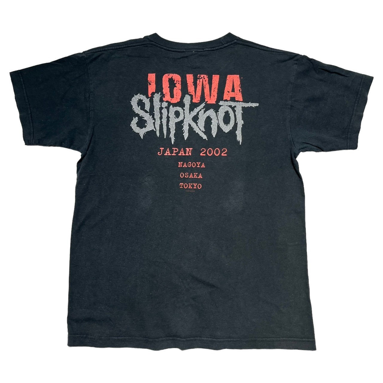 VINTAGE(ヴィンテージ) 00's ”slipknot” IOWA JAPANA 2002 tour T-shirt バンド ツワー Tシャツ M ブラック ©2002 SHOOT ボディ