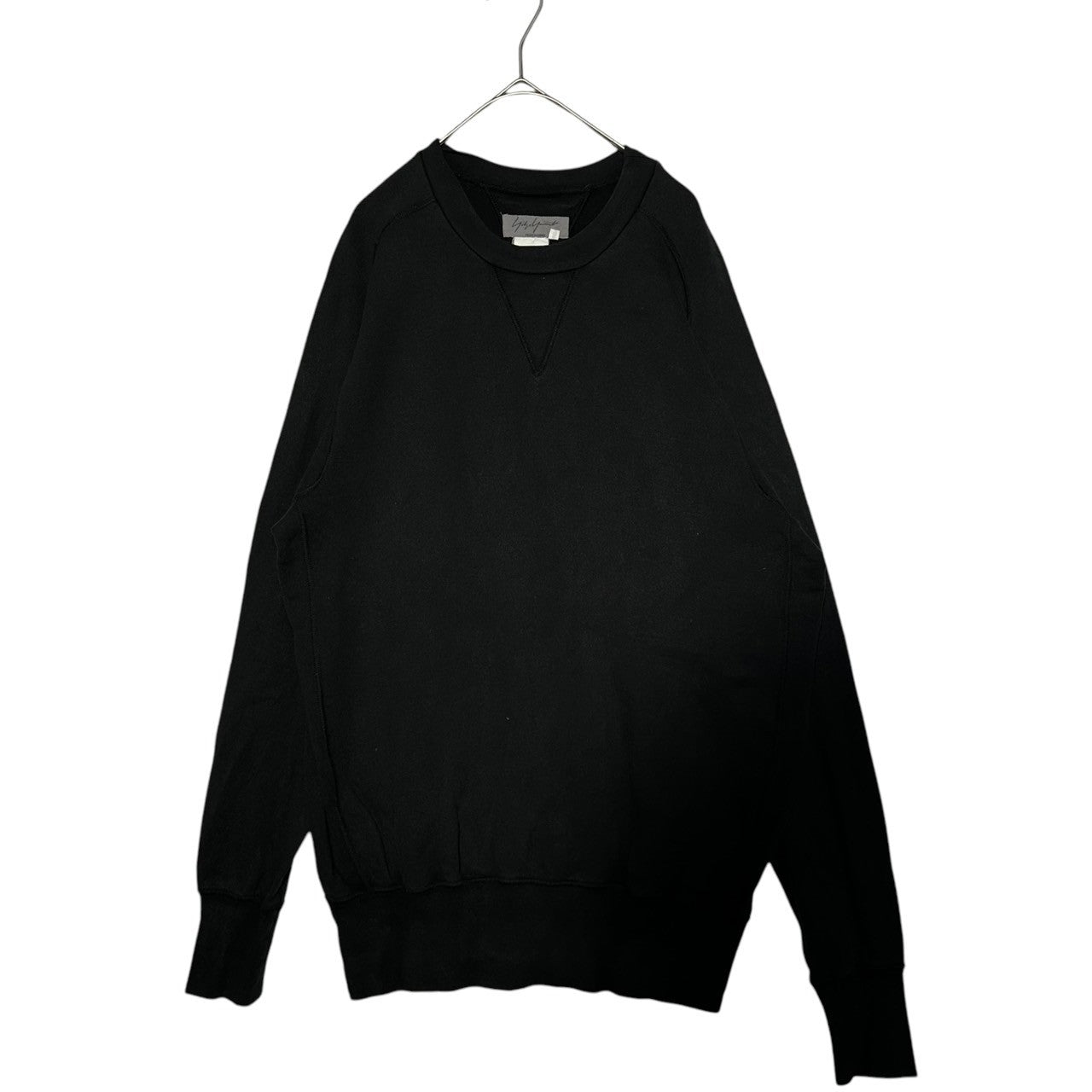 YOHJI YAMAMOTO POUR HOMME(ヨウジヤマモトプールオム) Front V Basic Crew Neck Long Sleeve Sweatshirt 前V ベーシック クルーネック 長袖 スウェット シャツ 3(L程度) ブラック