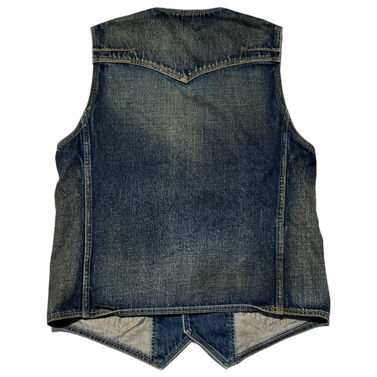 n(n) NUMBER(N)INE(エヌエヌ ナンバーナイン) 08SS Vintage processed denim vest ヴィンテージ加工 デニム ベスト S08-NNJ005A 3(M) インディゴ