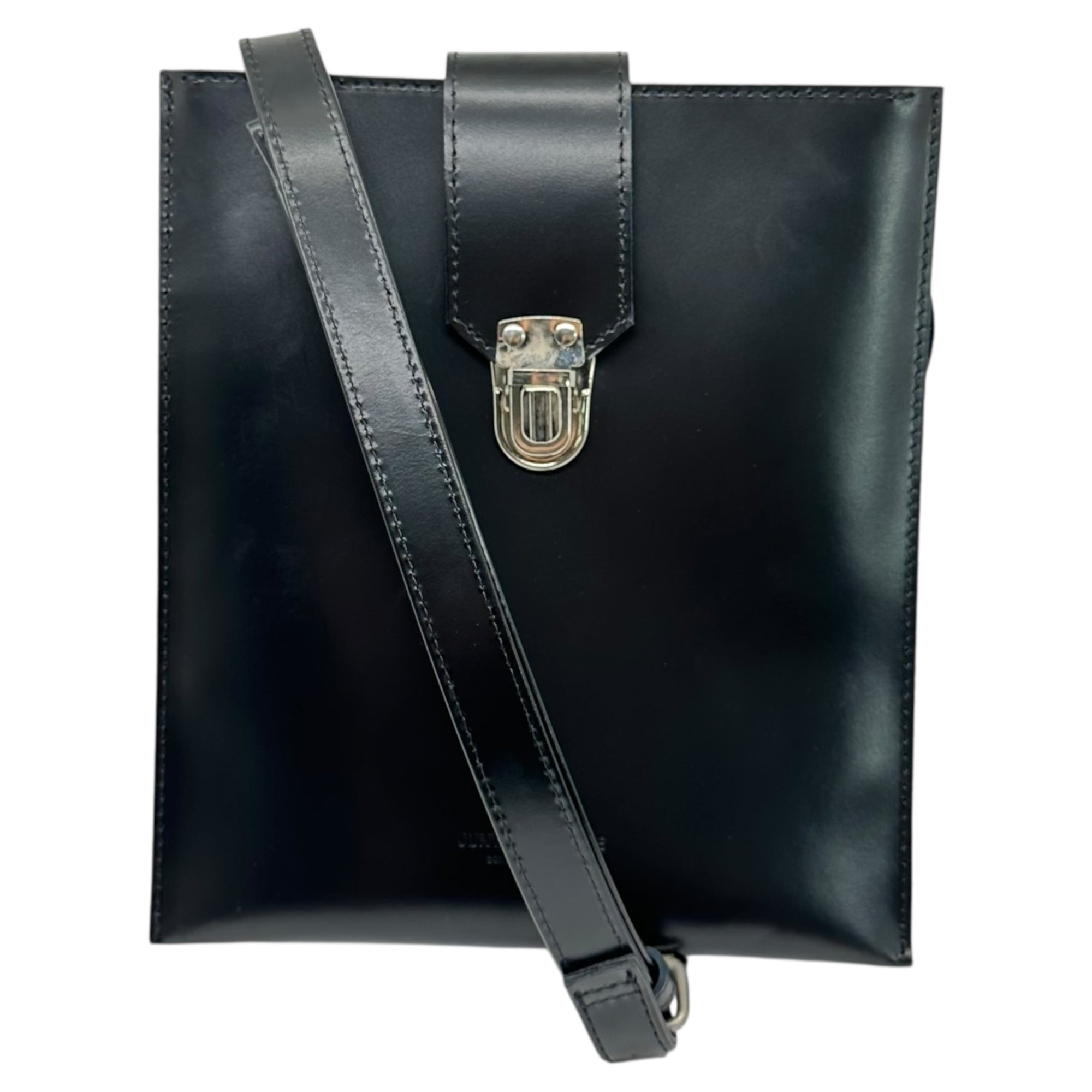 COMME des GARCONS JUNYA WATANABE(コムデギャルソンジュンヤワタナベ) Buckle-Closure Steer Leather Triple-Strap Shoulder Bag バックル ステアレザー 3連 ショルダー バッグ JD-K205 ブラック