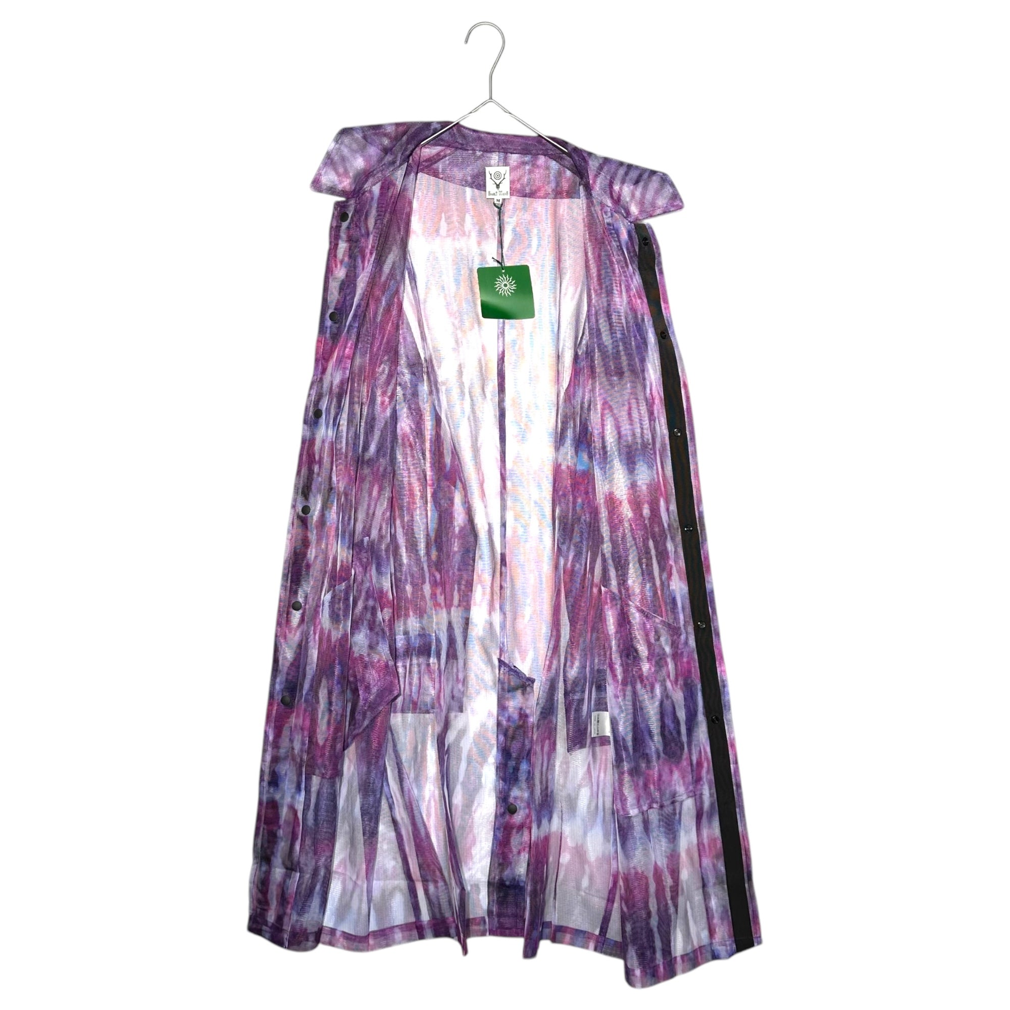 South2 West8 S2W8(サウス2ウエスト8) 20SS Bush Coat タイダイ メッシュ コート GL793 M パープル 総柄