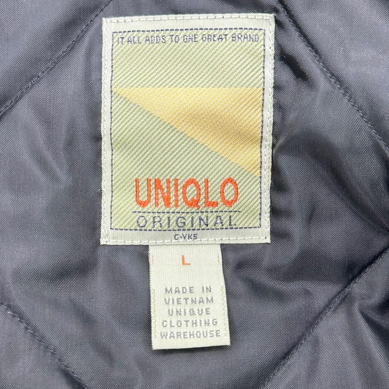 OLD UNIQLO(オールドユニクロ) 80's ~ 90's Nylon Padded Mods Coat ナイロン パテッド モッズ コート A-484TK-6 L ブラック 中綿