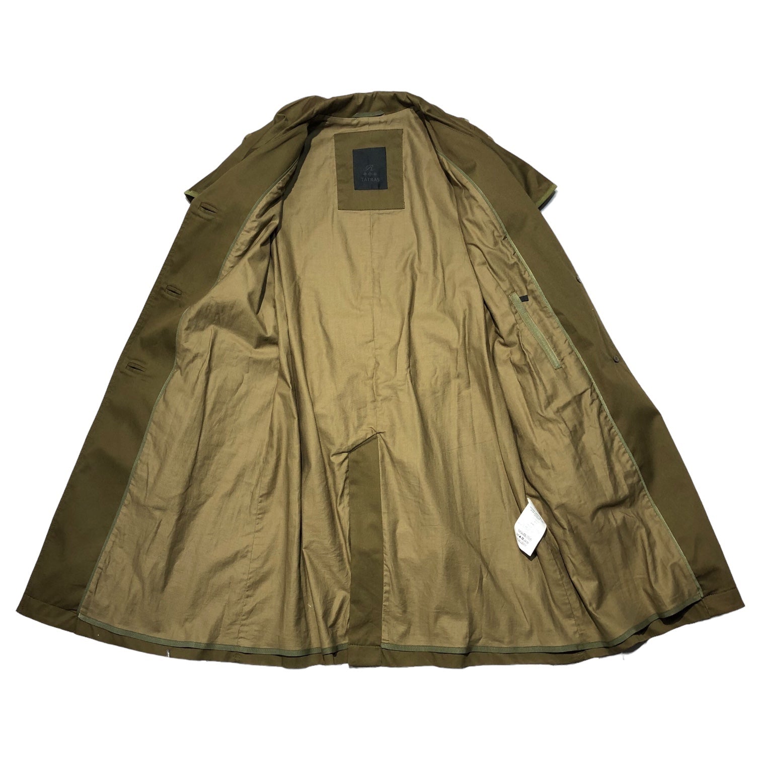 TATRAS(タトラス) R line elizabeth collar trench coat Rライン エリザベスカラー トレンチコート LTL17S4130 03(L程度) カーキ ビッグカラー 高級ライン