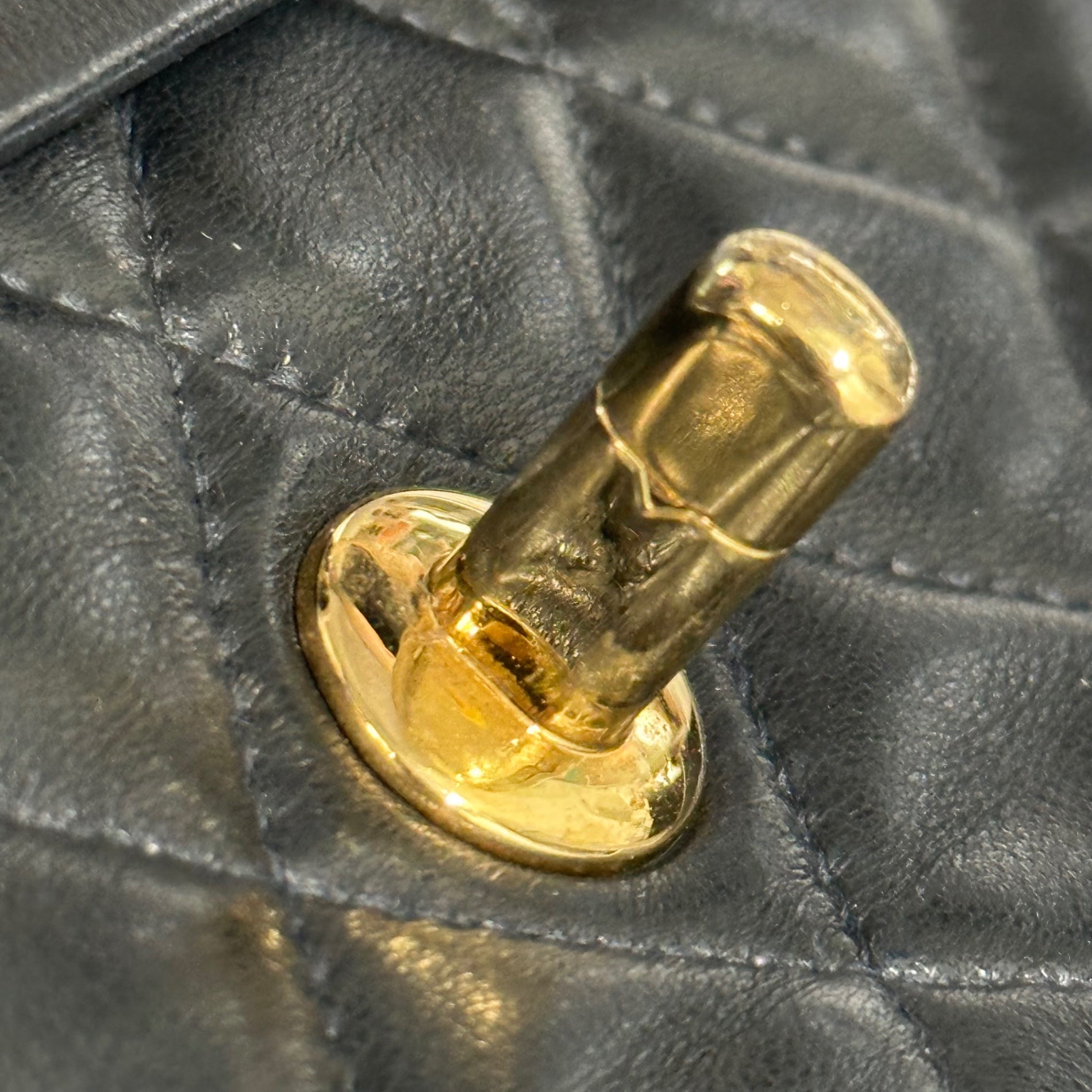 CHANEL(シャネル) 1992's Chanel Medium Classic Handbag マトラッセ 25 ラムスキン ダブルフラップ ブラック 90's 90年代 ヴィンテージ 200万番台 クラシック ハンドバッグ チェーン