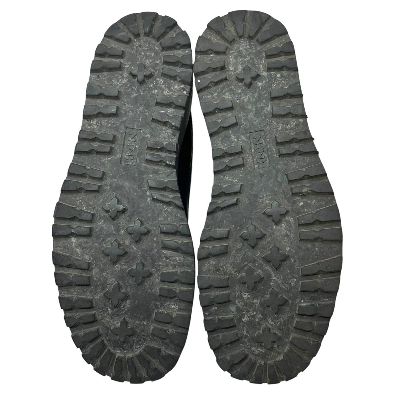 NUMBER (N)INE(ナンバーナイン) 13AW Reissue Fair Isle Pattern Knit Panel Mountain Boots 復刻 フェアアイル柄 ニット 切替 マウンテンブーツ 7(25~25.5cm程度) ブラック×グレー クークスチーム期 復刻アイテム