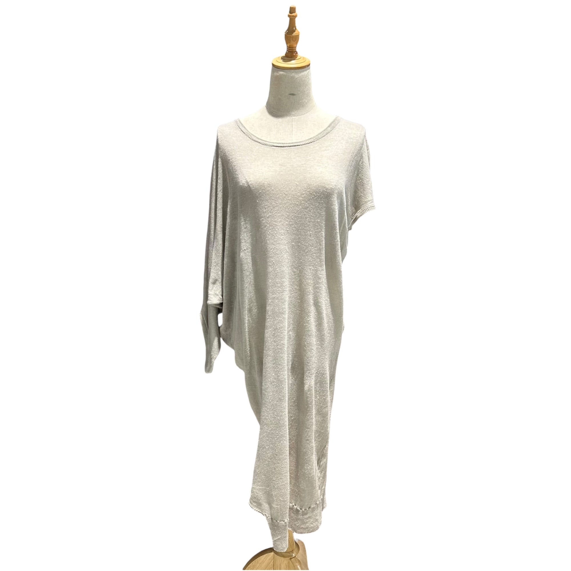 MM6 Maison Margiela(エムエムシックス) Asymmetrical Linen Knit Dress アシンメトリー リネン ニット ワンピース S ベージュ