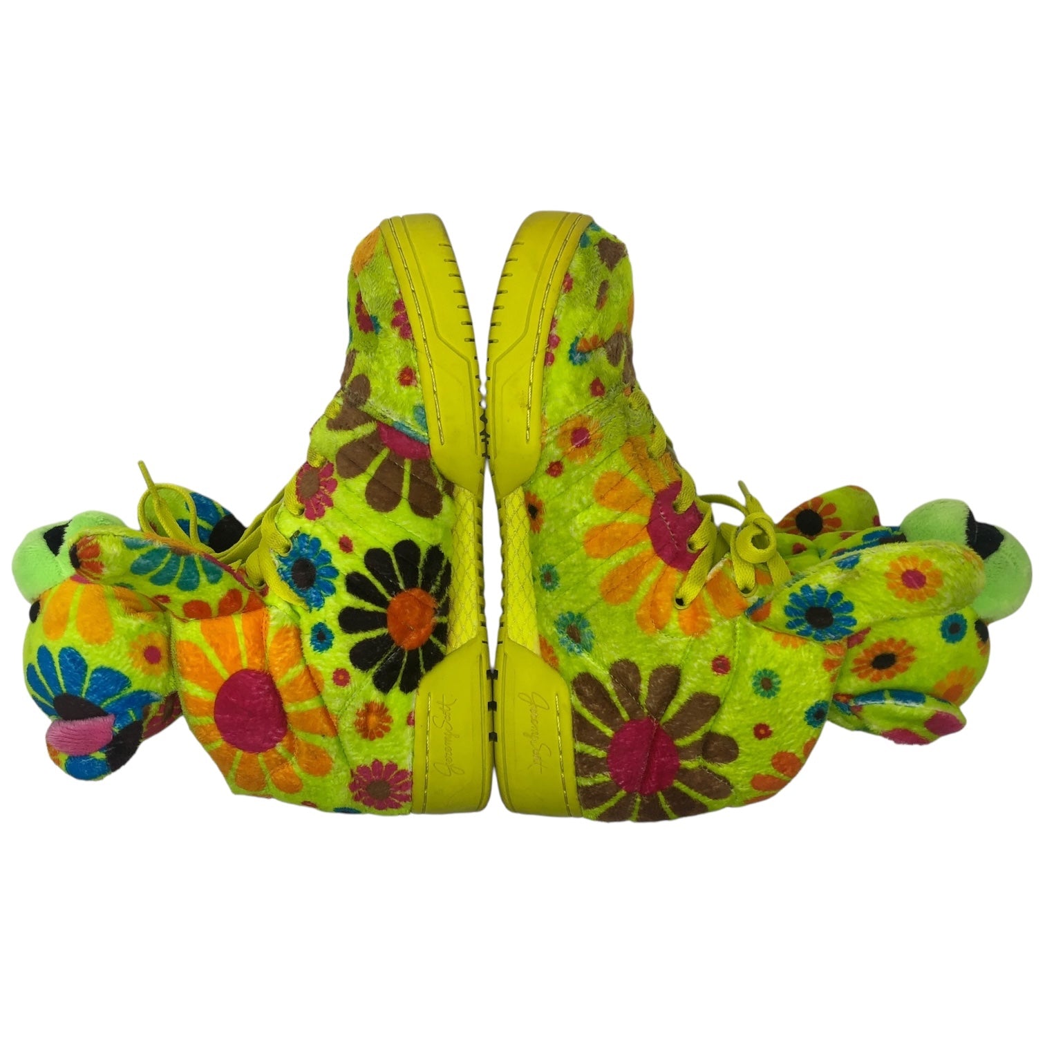 Jeremy Scott×adidas(ジェレミースコットアディダス) BEAR FLOWER POWER ベア フラワー パワー G61076 25.5cm ライトグリーン ハイカット スニーカー クマ