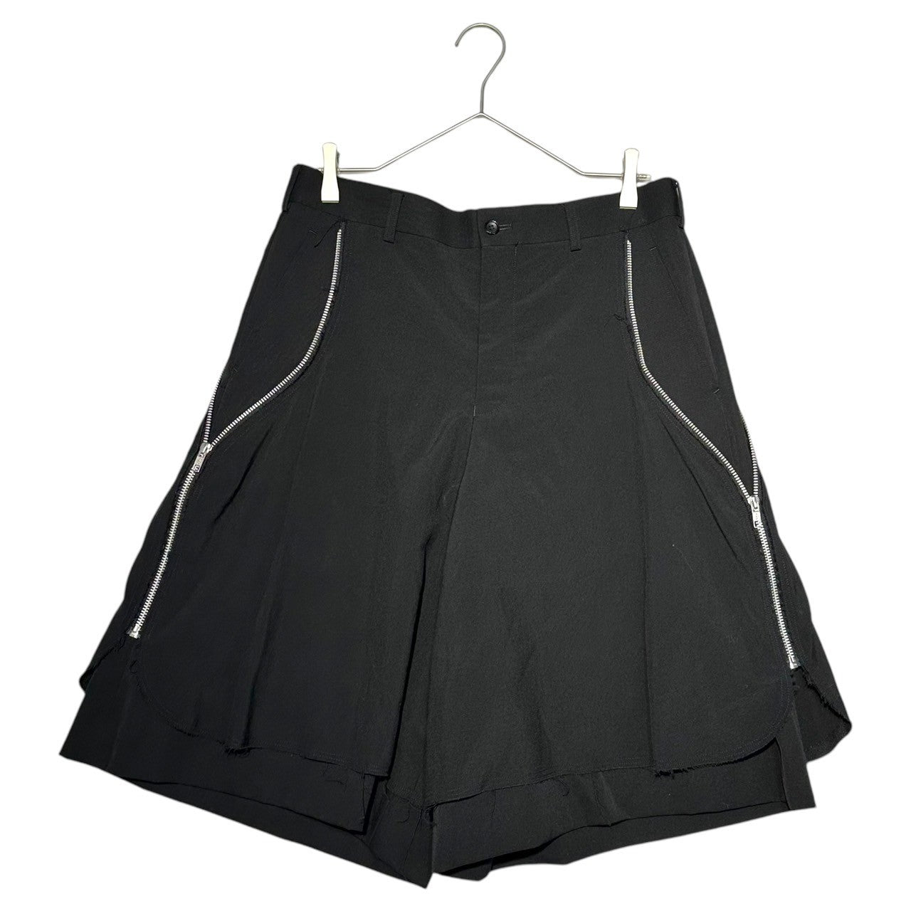 COMME des GARCONS HOMME PLUS(コムデギャルソンオムプリュス) 17SS The King Is Naked Side Zip Sarouel Shorts Half Pants 裸の王様 サイドジップ サルエル ショーツ ハーフ パンツ PS-P027 M ブラック AD2016