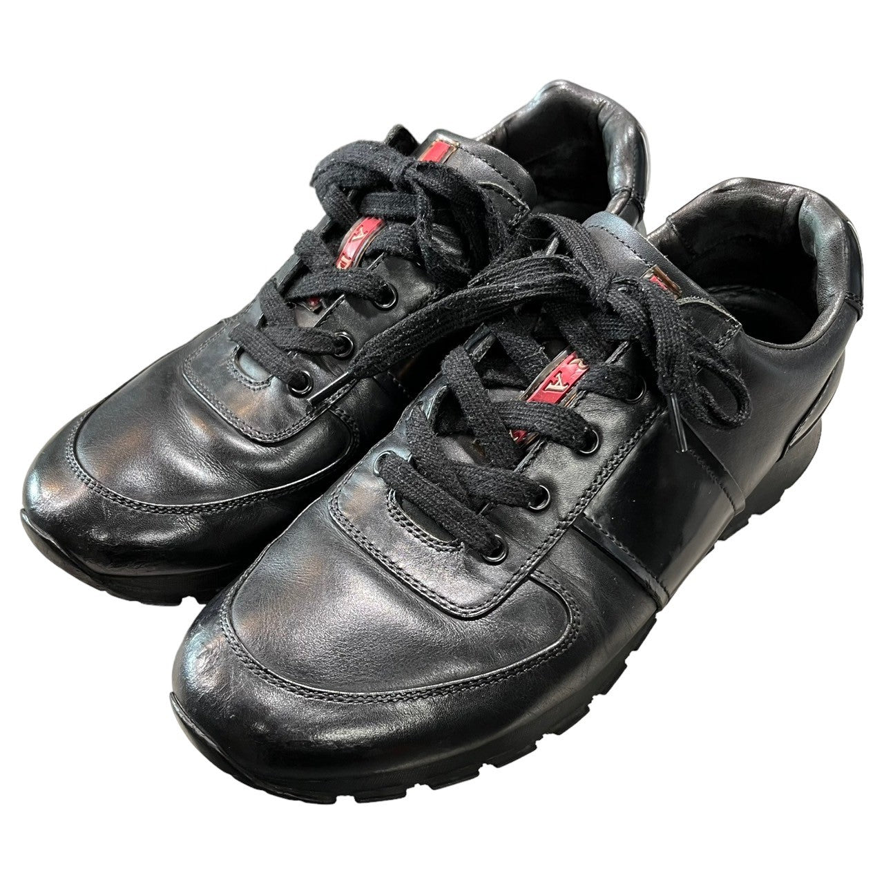 PRADA SPORT(プラダスポーツ) 00's centerline logo sneakers センター ライン ロゴ スニーカー 2718 6(25.5cm程度) ブラック テック