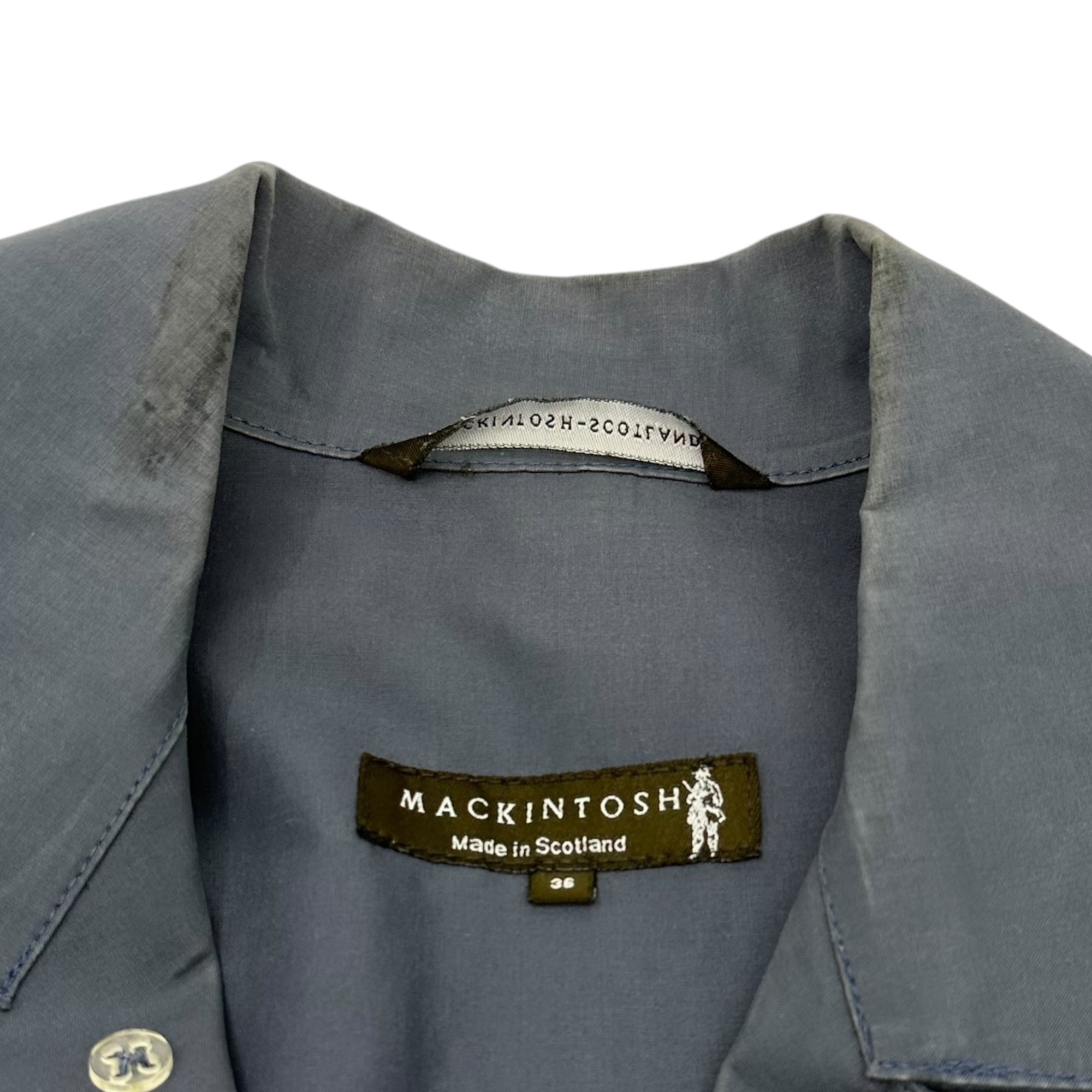 MACKINTOSH(マッキントッシュ) Rubberized stainless steel collar coat ゴム引き ステンカラー コート 36(S程度) グレー
