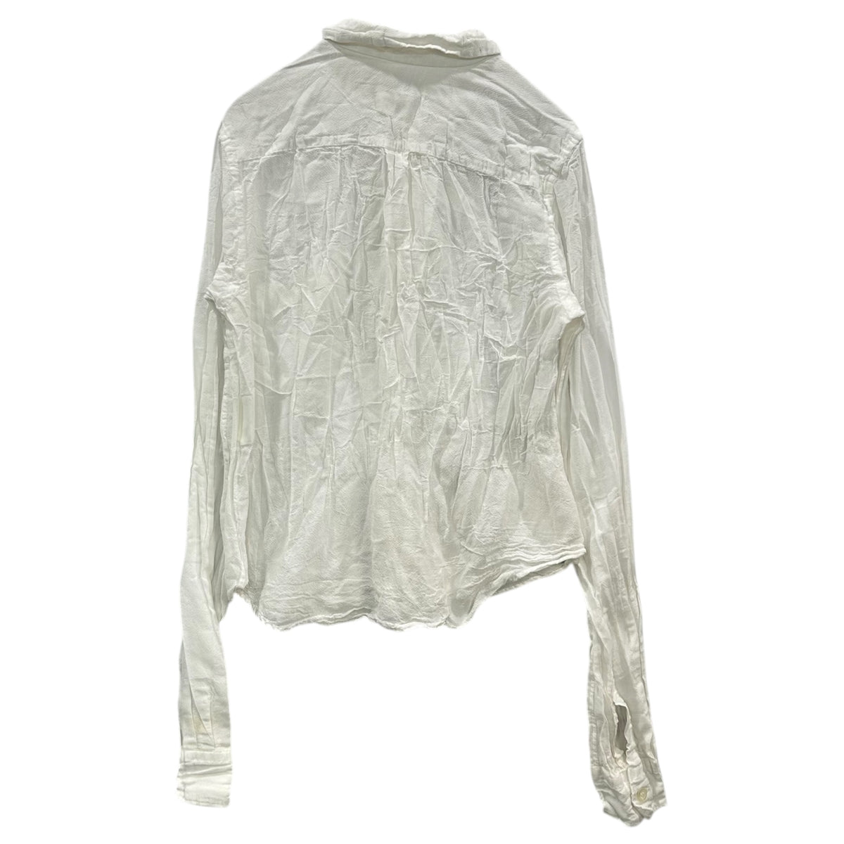 robe de chambre COMME des GARCONS(ローブドシャンブルコムデギャルソン) 1999SS Wrinkled-Finish Short-Length Blouse シワ 加工 ショート レングス ブラウス RB-10009S S ホワイト AD1998 90s アーカイブ