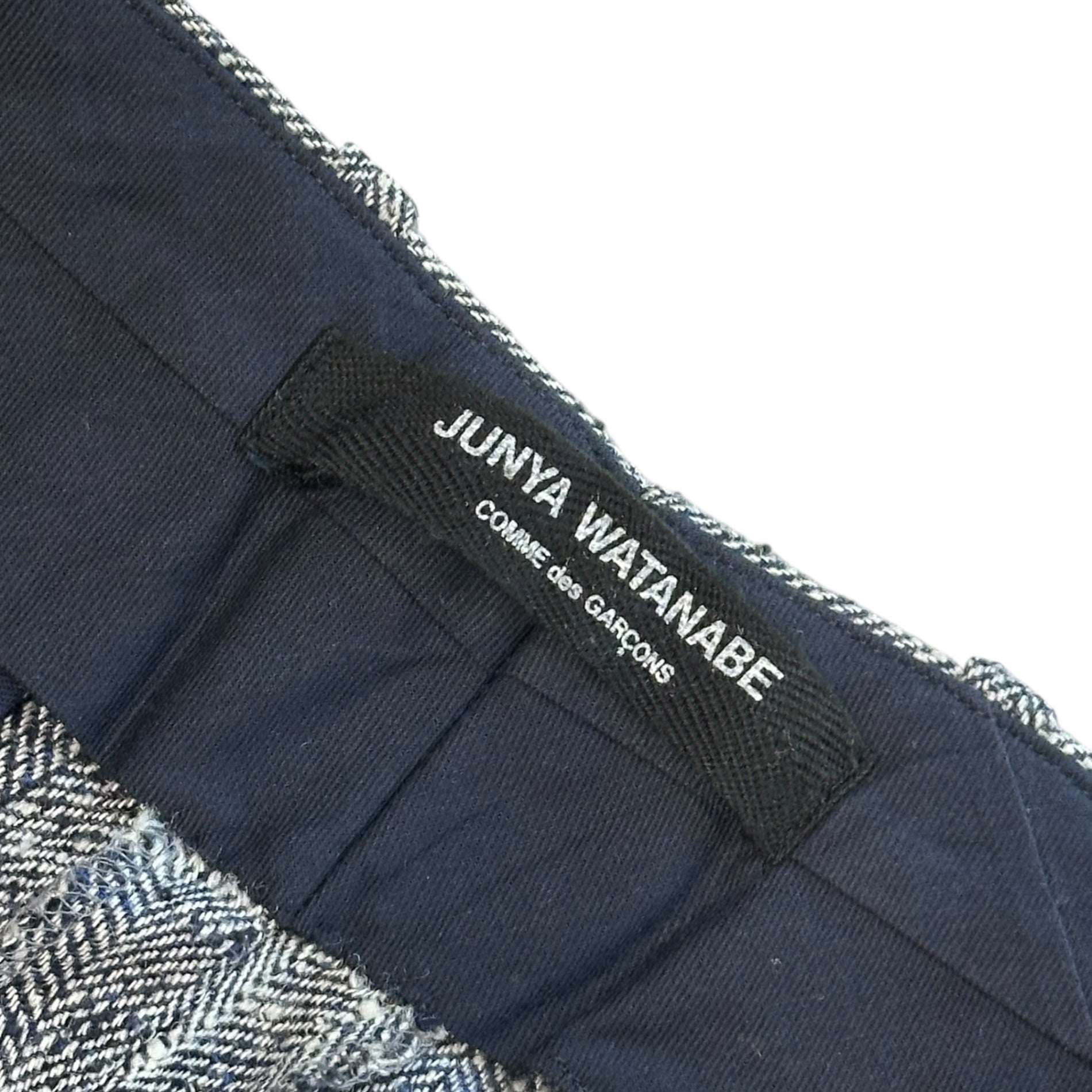 COMME des GARCONS JUNYA WATANABE(コムデギャルソンジュンヤワタナベ) 16SS Rayon Poly Tweed Straight Slacks Pants レーヨン ポリ ツイード ストレート スラックス パンツ JQ-P031 M ネイビー AD2015