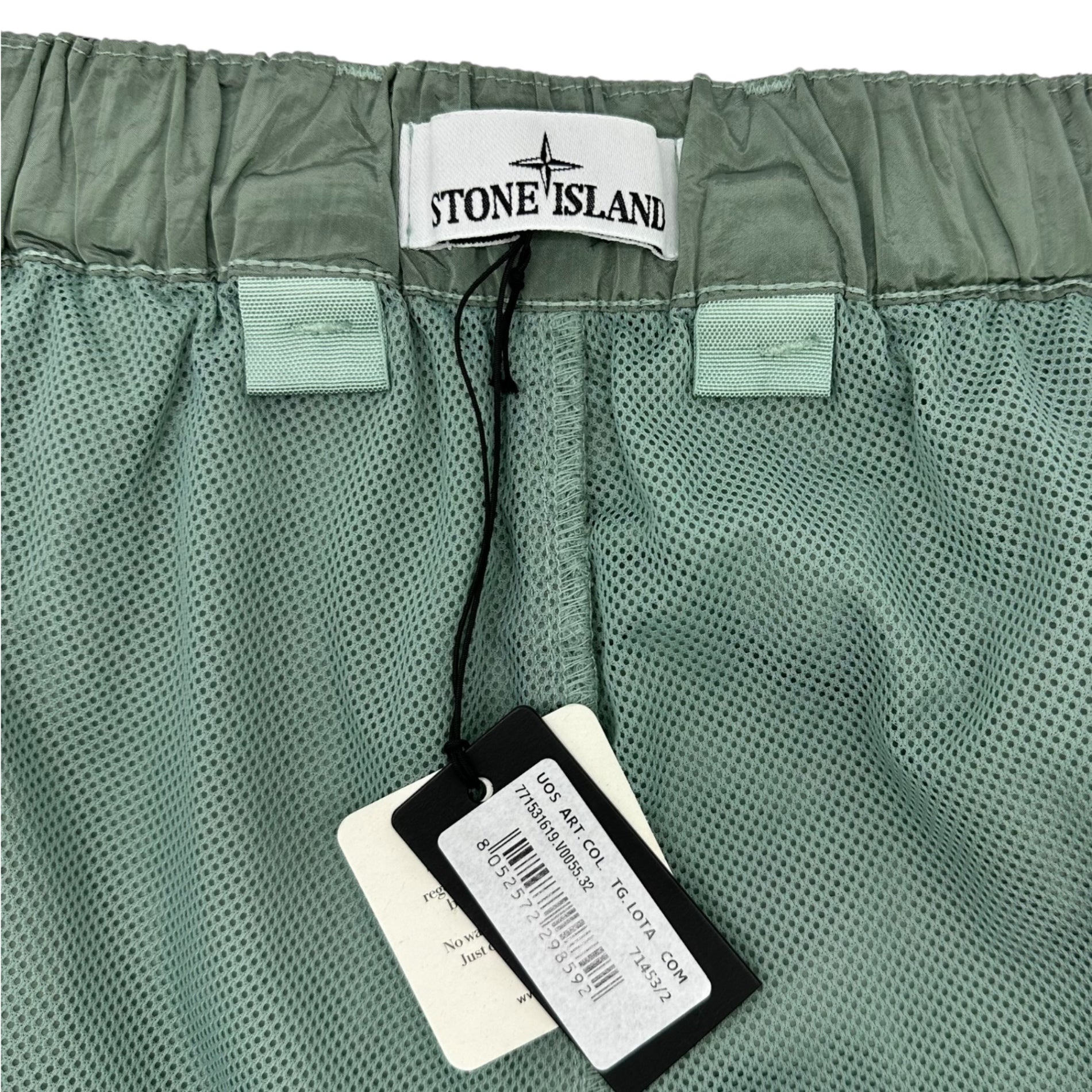 STONE ISLAND(ストーンアイランド) 22AW NYLON METAL IN ECONYL FRONT ZIP CARGO PANTS ナイロンメタル フロント ジップ カーゴ パンツ 771531619 W32 グリーン ジョガー
