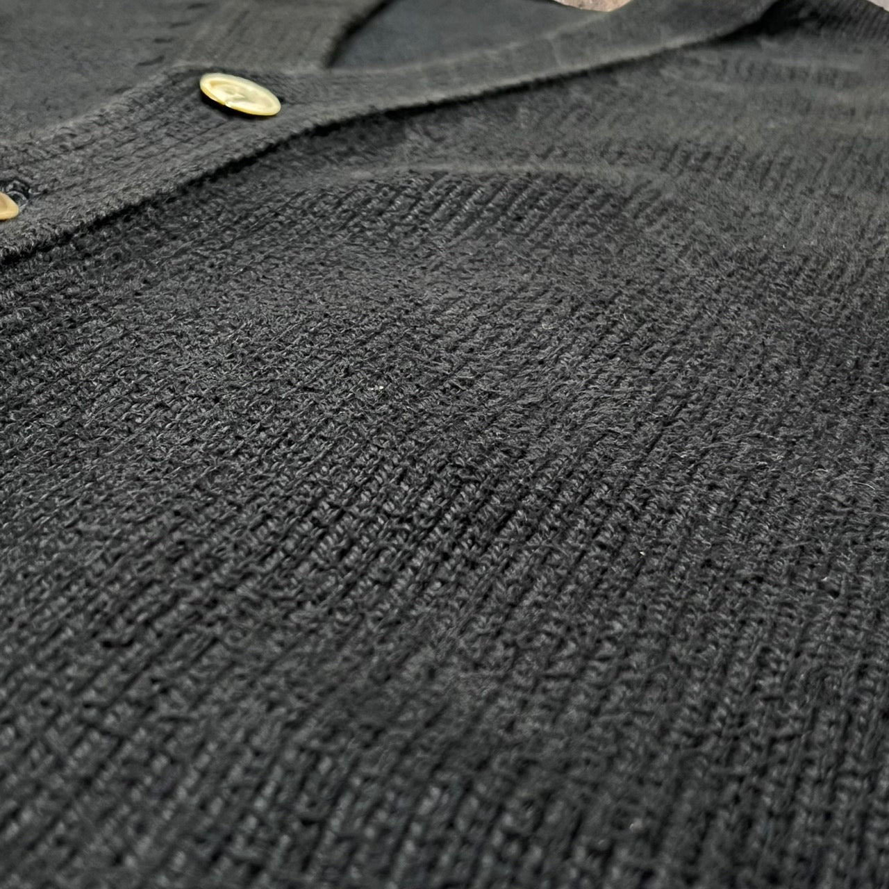 COMME des GARCONS HOMME(コムデギャルソンオム) 90's sleeve switching cotton cardigan/袖切替コットンカーディガン/90年代/ヴィンテージ/田中啓一 HN-100020 SIZE FREE ブラック×ホワイト AD1993 田中オム