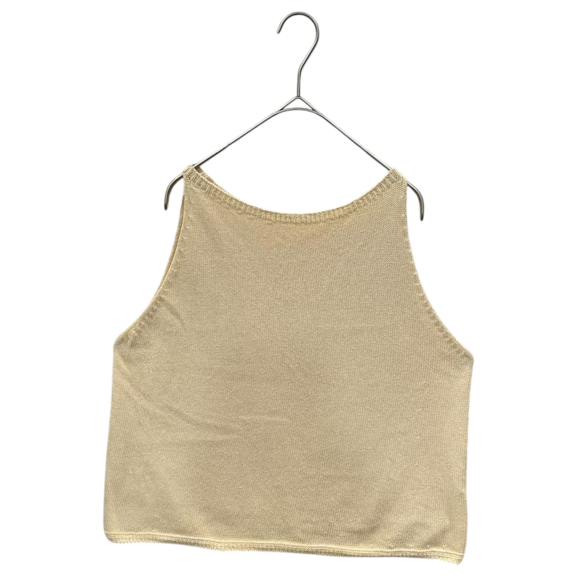Atelier Andante(アトリエアンダンテ) Linen knit sleeveless top リネン ニット ノースリーブ トップ FREE アイボリー ベスト