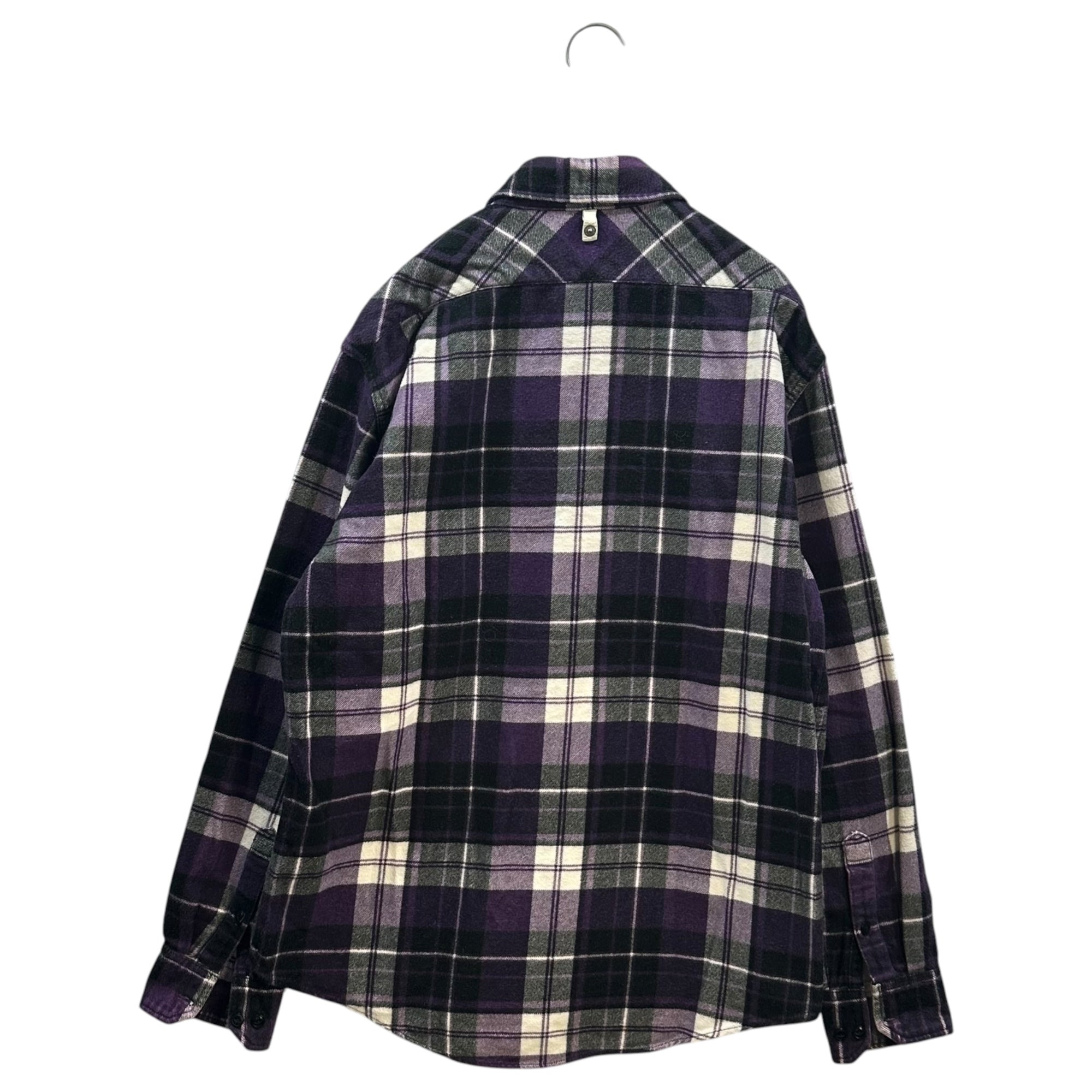 VISVIM(ビズビム/ヴィズヴィム) F.I.L. Exclusive Tartan-Print Flannel Shirt FIL 限定 タータンチェック プリント フランネル シャツ M パープル