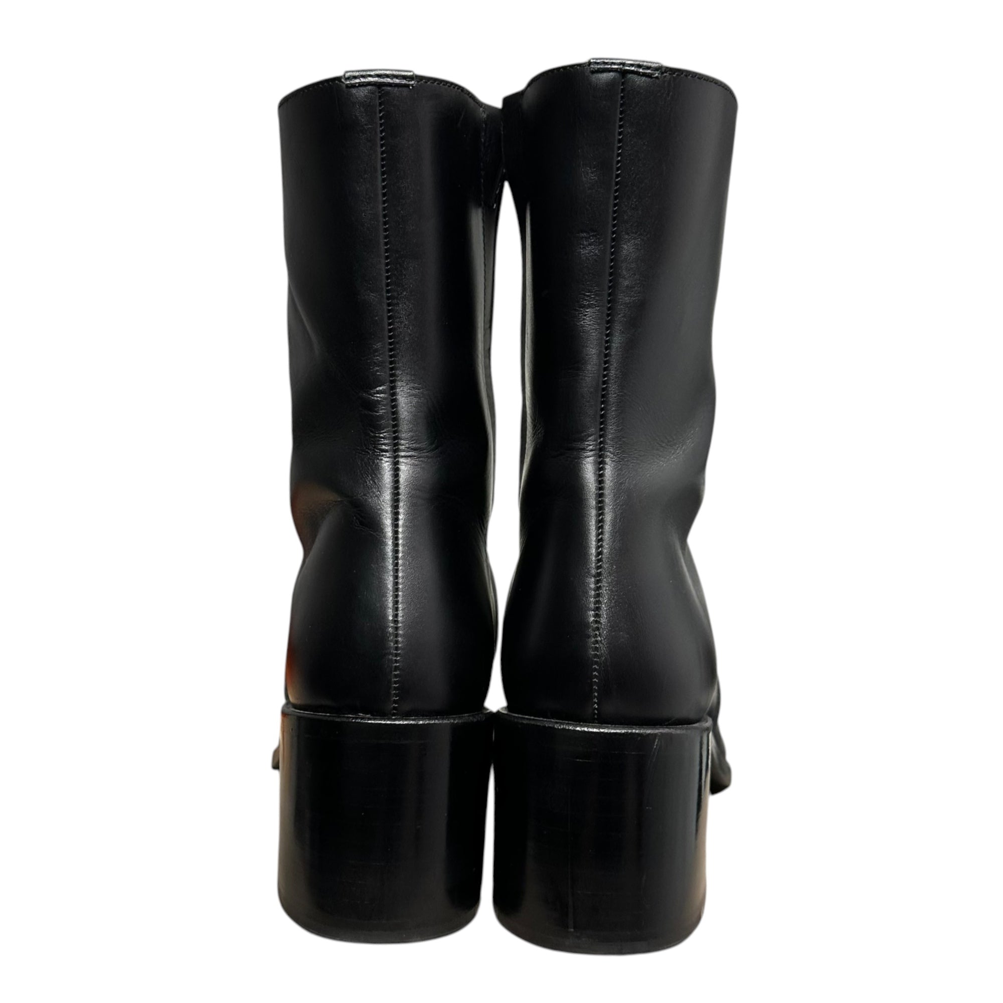 JOHN LAWRENCE SULLIVAN(ジョンローレンスサリバン) Square-toe heeled boots スクエア トゥ ヒール ブーツ ブラック