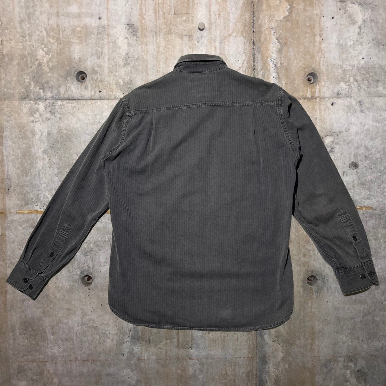 NEIGHBORHOOD(ネイバーフッド) ヘリンボーンワークシャツ 171SPNh-SHM03 L ブラック