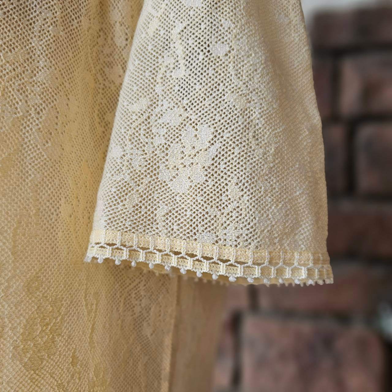 VINTAGE(ヴィンテージ) 60~70's knit lace pullover button dress ニットレース プルオーバー ボタン ワンピース SIZE 40(M~L) ベージュ SWISS VINTAGE