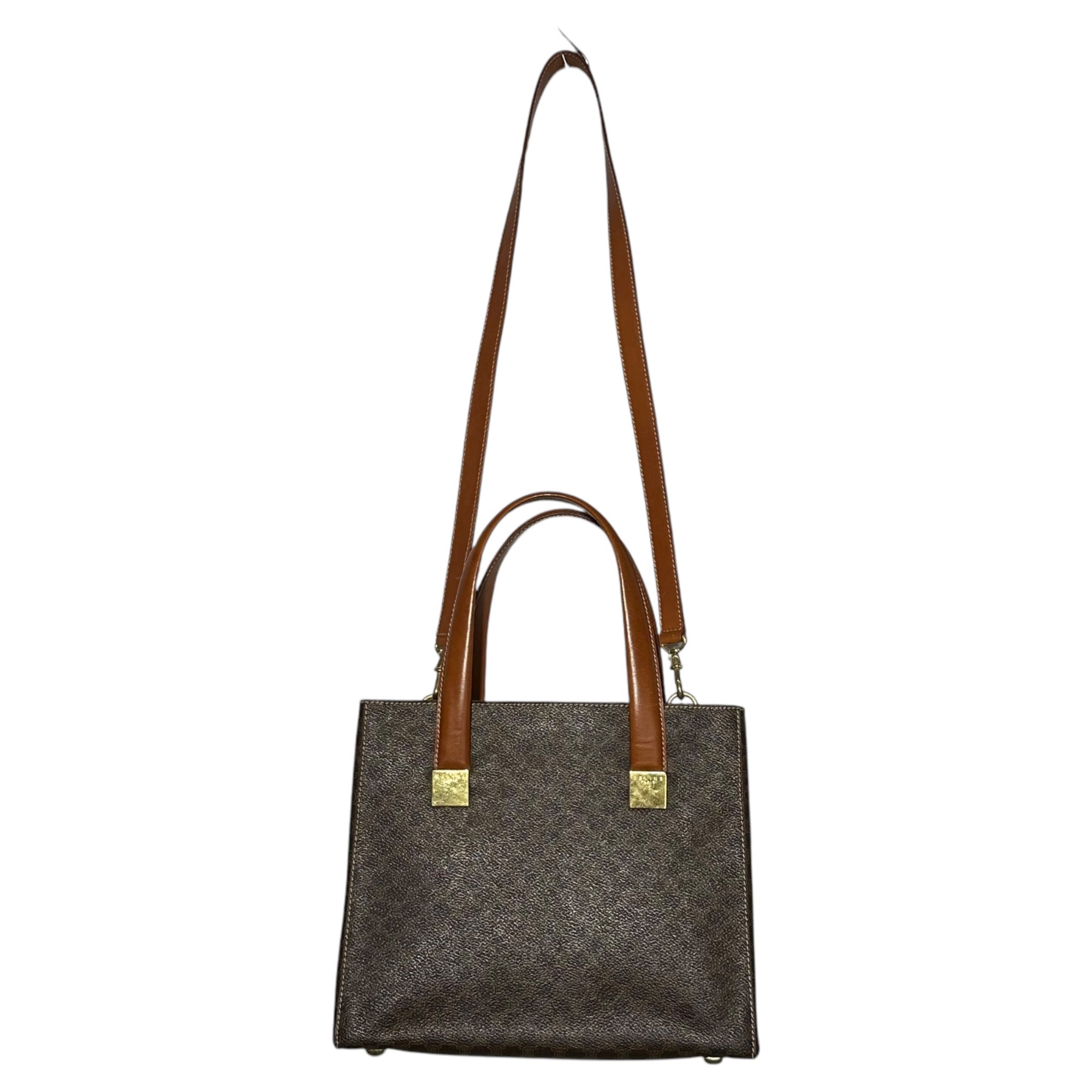 CELINE(セリーヌ) 2WAY macadam pattern shoulder bag マカダム柄 ショルダー バッグ MC98/2 ブラウン ヴィンテージ OLD オールド