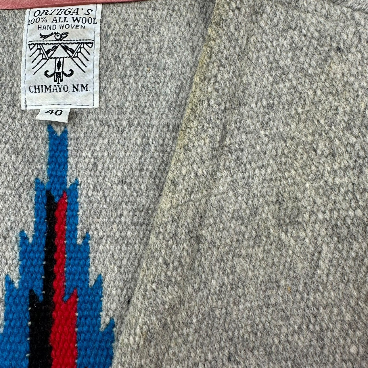 ORTEGA'S(オルテガ) 90's Vintage Chimayo Vest ヴィンテージ チマヨ ベスト クルミボタン 40(L程度) グレー 90年代