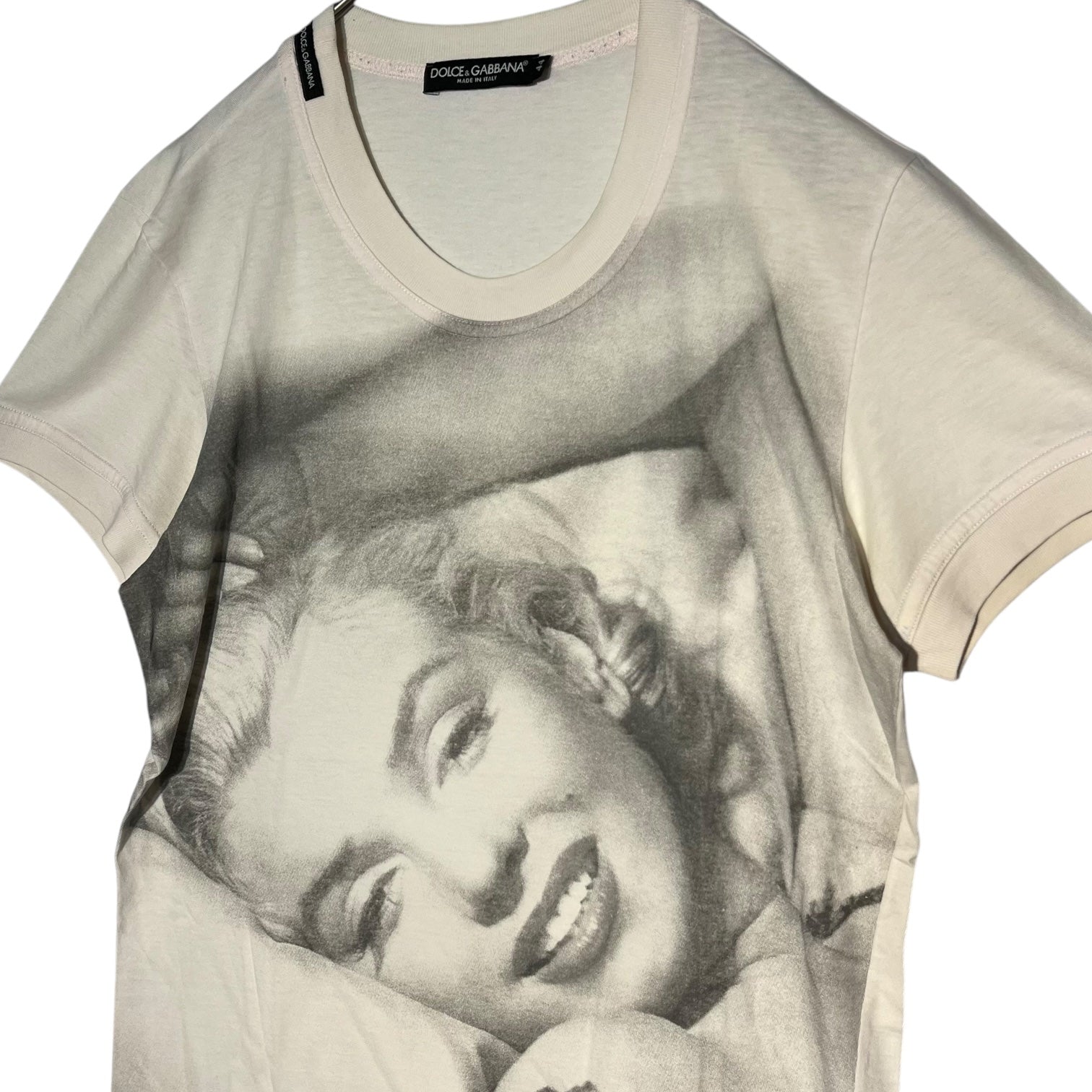 DOLCE&GABBANA(ドルチェ&ガッバーナドルガバ) TMT 2006© ”Mariyn Monroe" PRINT TEE マリリンモンロー フォト Tシャツ 44(S程度) ホワイト LLC by OMG Worldwide 00s