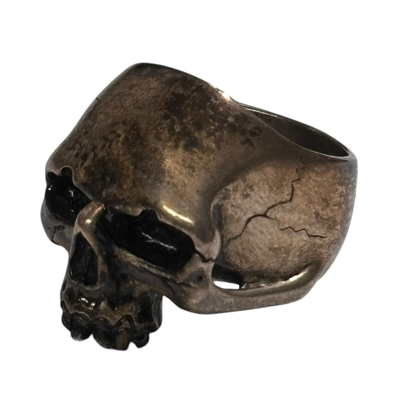 JAM HOME MADE(ジャムホームメイド) Black Coated Skull Ring ブラック コーティング スカル リング 13~14号 シルバー 全体コーティング剥げ有