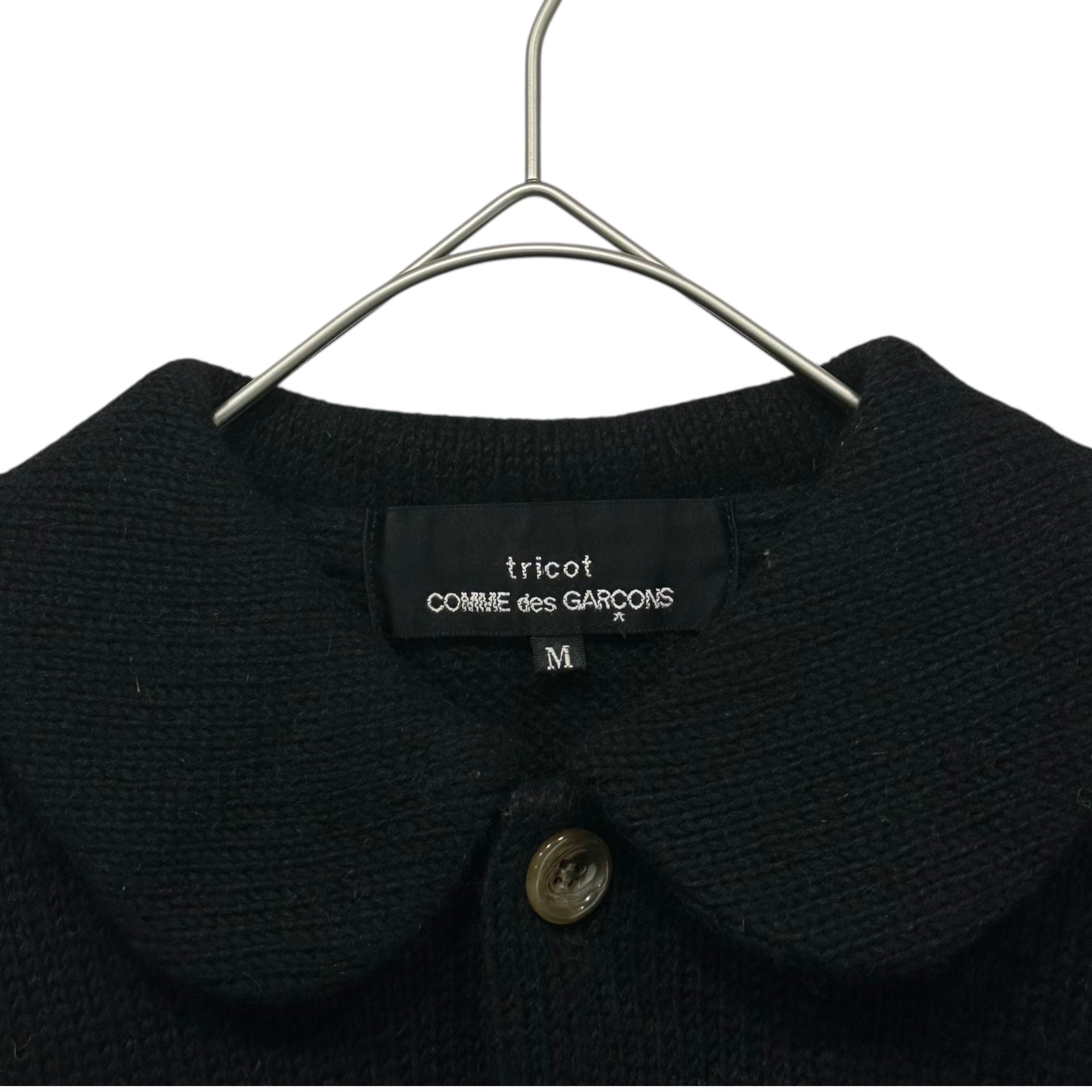 tricot COMME des GARCONS(トリココムデギャルソン) 08AW Wool Blend Pullover Button-Up Knit Dress モヘア混 ウール プルオーバー ボタン ニット ワンピース TB-O019 M ブラック AD2008