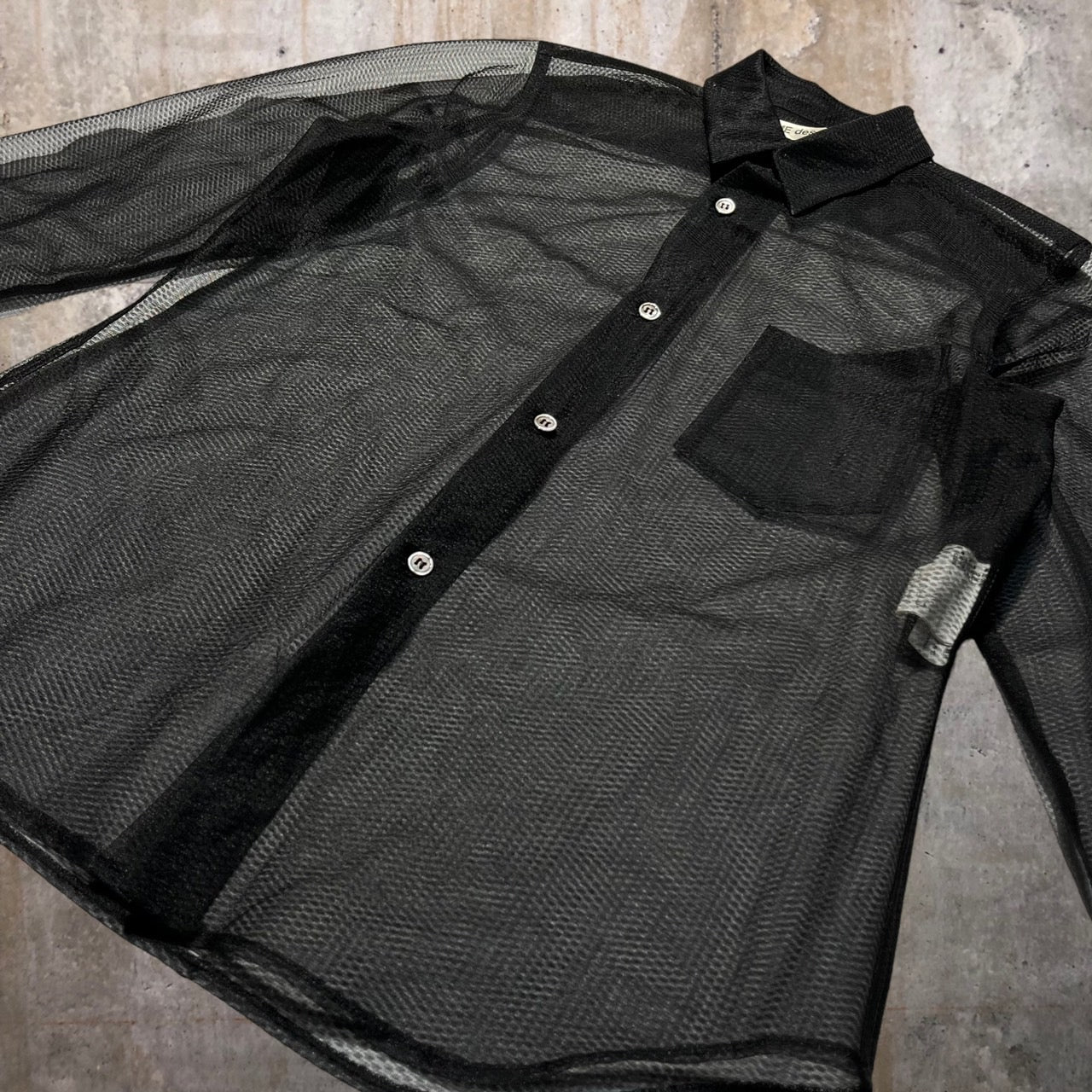 COMME des GARCONS(コムデギャルソン) 90'sシースルーシャツ GB-100240 表記なし ブラック AD1995