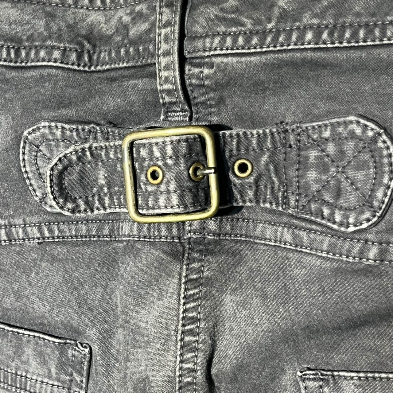 SHARE SPIRIT(シェアースピリット) 00's Baggy flare gimmick pants バギー フレア ギミック パンツ 38 グレー Y2K