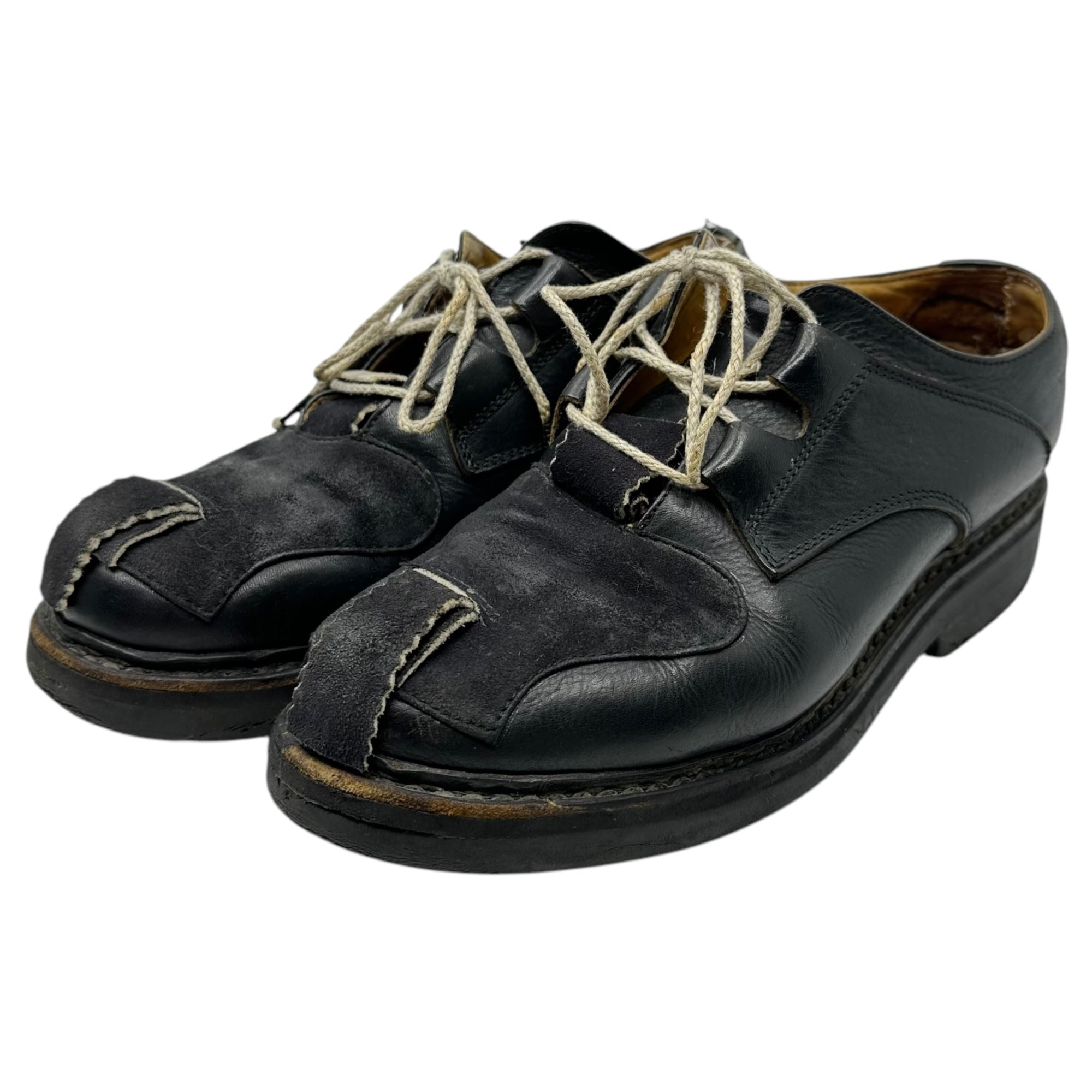 JOHN MOORE(ジョンムーア) Toe Strap Patch Combat Shoes トゥー ストラップ パッチ コンバット シューズ 25.5~26.0cm ブラック rosa mosa