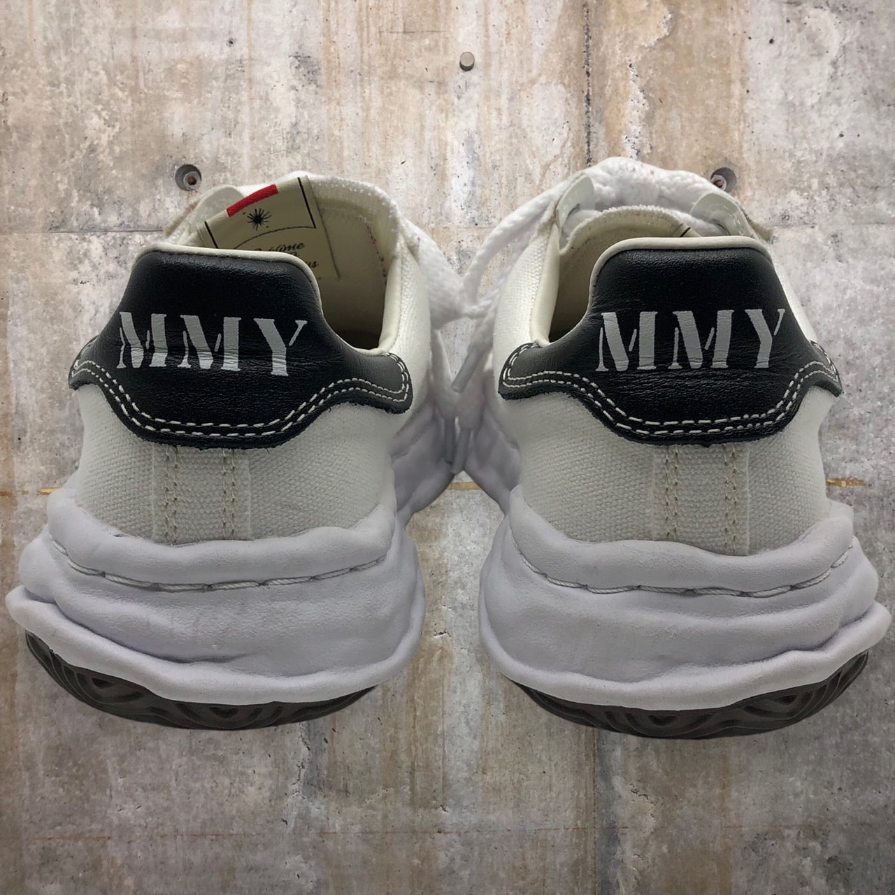 Maison MIHARA YASUHIRO(メゾンミハラヤスヒロ) "BLAKEY" OG Sole Canvas Low-top Sneaker/スパースターモチーフスニーカー A08FW735 38(24cm程度) ホワイト