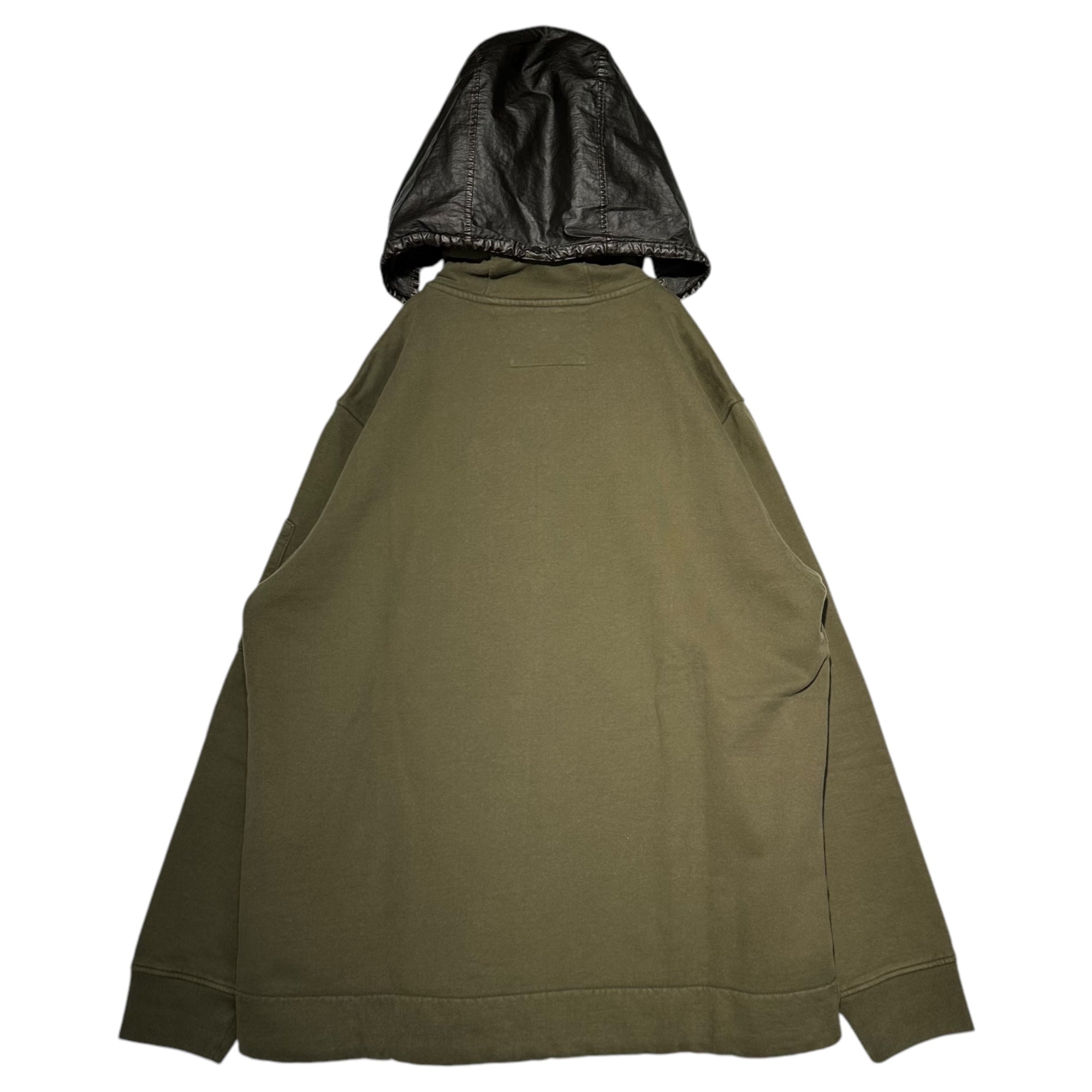 C.P.COMPANY(シーピーカンパニー) DIAGONAL FLEECE 2/1 ZIPPED HOODIE ダイアゴナル フリース ジップ フーディ 15CMSS161A 2XL カーキ パーカー ジャケット スウェット
