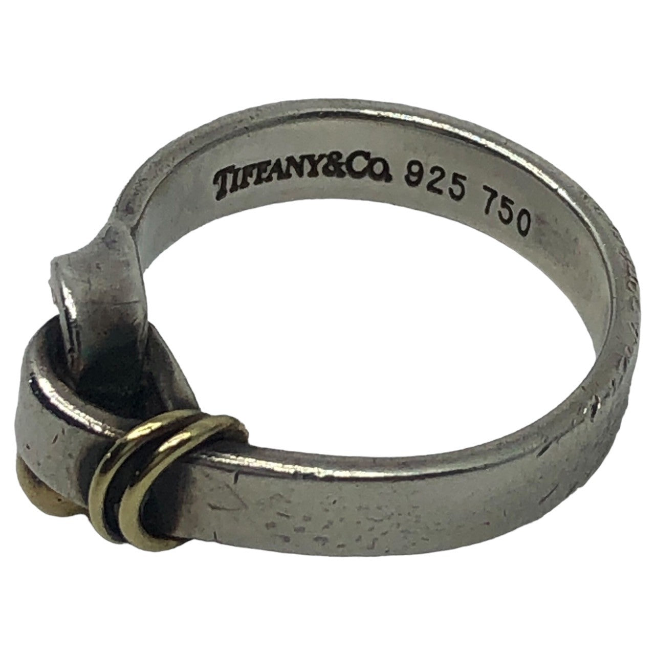 TIFFANY & CO.(ティファニー) hook and eye ring フックアンドアイ リング 12号 シルバー×ゴールド 箱付 SV925 K18(750)