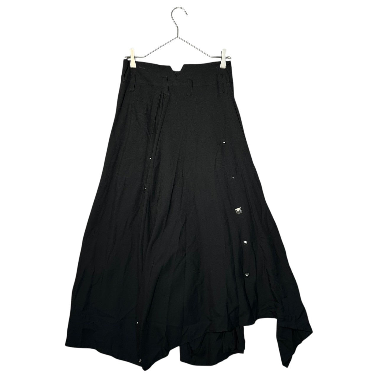 B Yohji Yamamoto(ビー ヨウジヤマモト) 17SS Studs Curly Skirt Wide Pants スタッズ 巻きスカート ワイド パンツ ND-P61-210 2(M程度) ブラック
