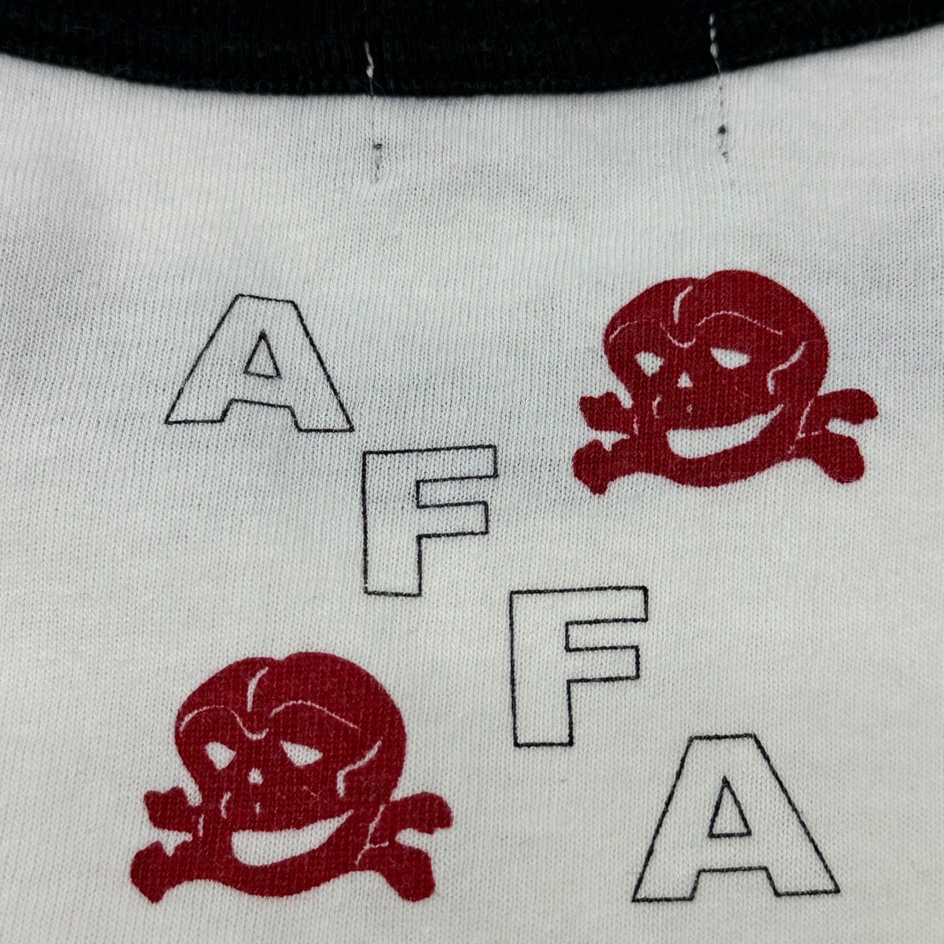 AFFA(エーエフエフエー) 90's Early spider check raglan cut and sew 初期 スパイダー チェック ラグラン カットソー AF745 M ホワイト×ブラック