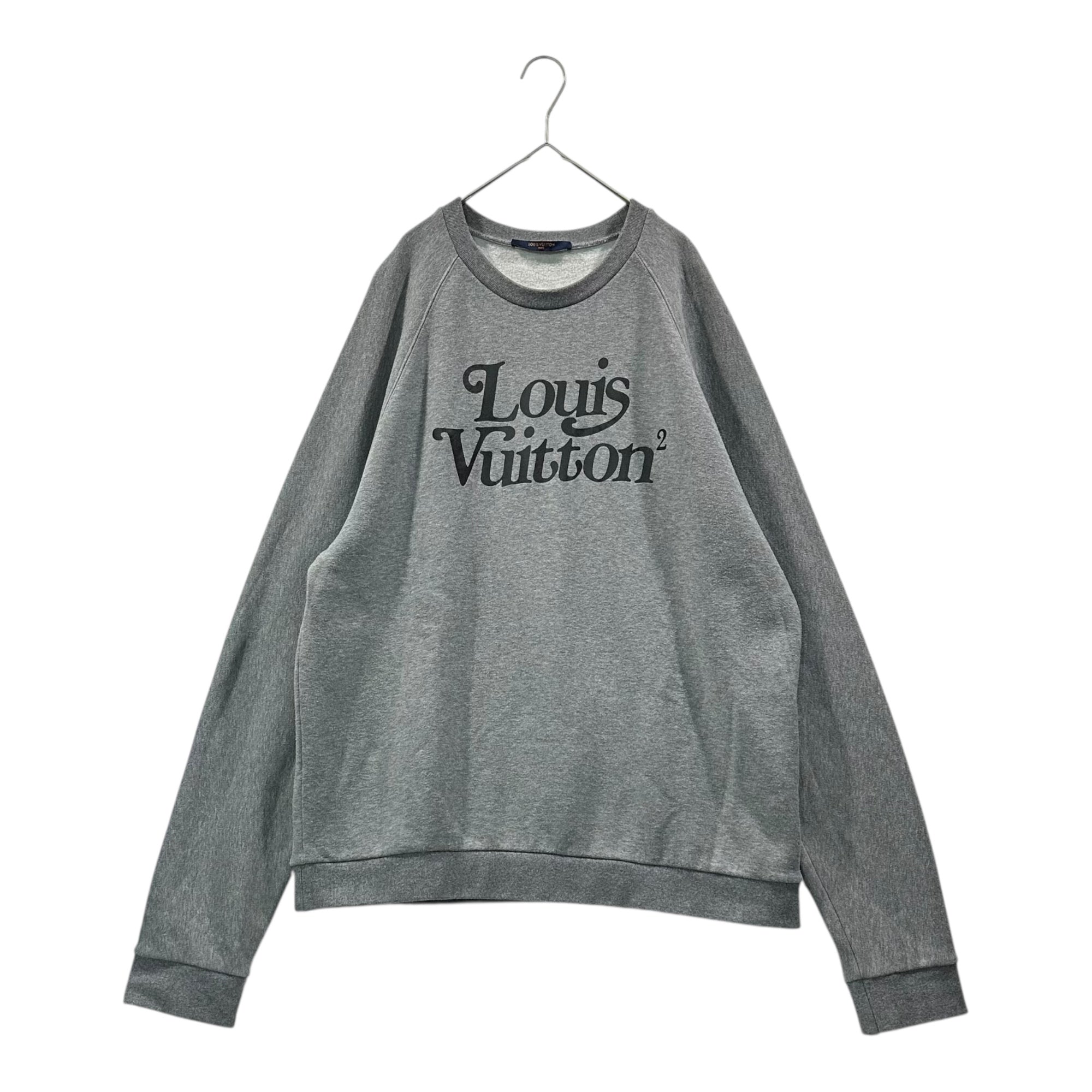 LOUIS VUITTON × NIGO(ルイヴィトン × ニゴー) 20AW Printed Crew Neck Sweatshirt プリント クルーネック スウェット VCCM09 XL グレー×ブラック コラボアイテム