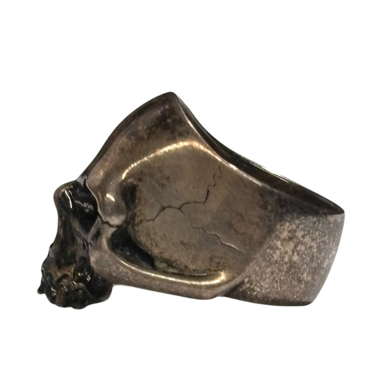 JAM HOME MADE(ジャムホームメイド) Black Coated Skull Ring ブラック コーティング スカル リング 13~14号 シルバー 全体コーティング剥げ有