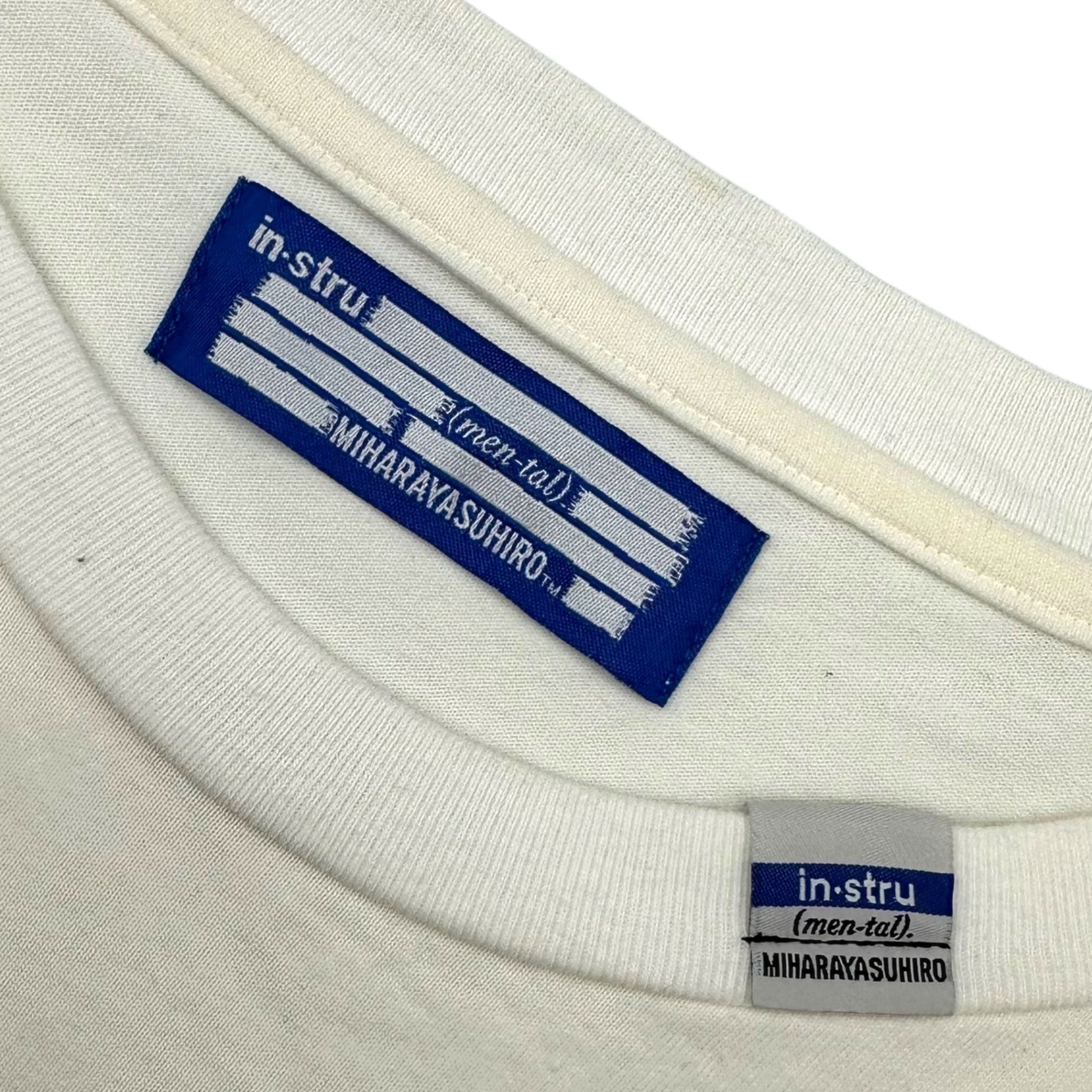 Maison MIHARA YASUHIRO(メゾンミハラヤスヒロ) Heavyweight crew neck logo long sleeve shirt ヘビーウェイト クルーネック ロゴ長袖カットソー 106LT502 52 ホワイト